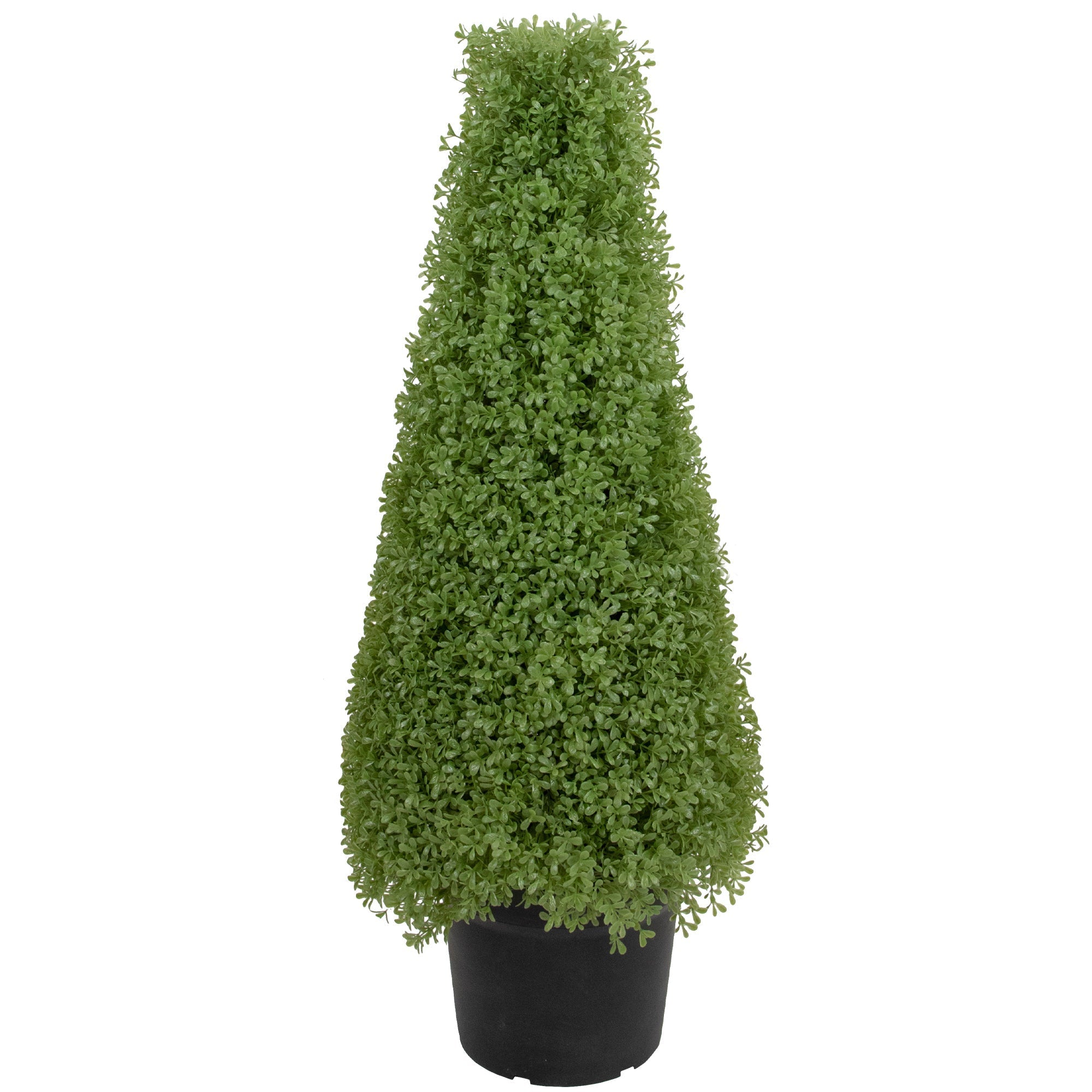  NorthLight 3' Artificial Boxwood Cone Topiary Tree with Round Pot Unlit - Green - Bonton