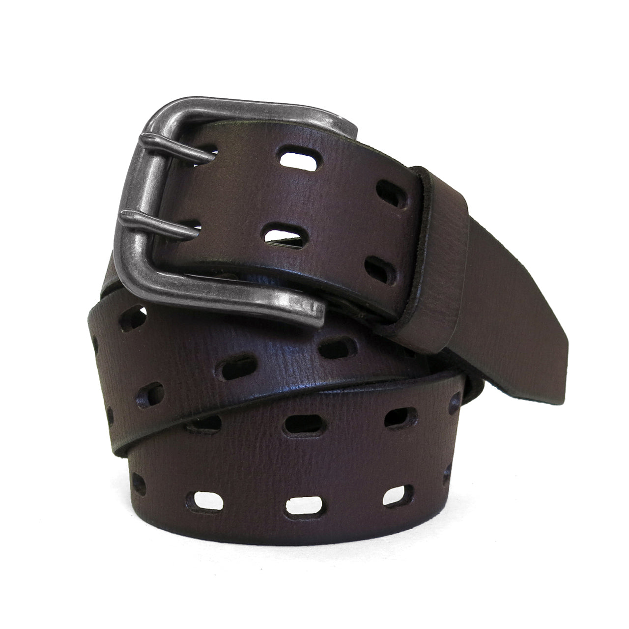  Smith's Workwear Smith's Workwear Handcrafted in USA, Genuine Leather Belt with Double Prong Buckle - 200 brown - Bonton