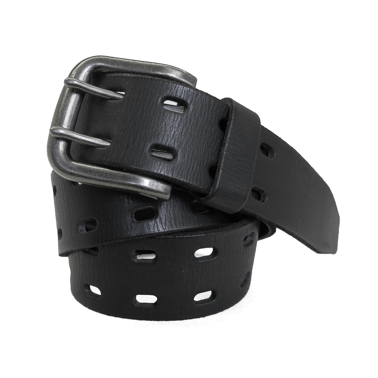  Smith's Workwear Smith's Workwear Handcrafted in USA, Genuine Leather Belt with Double Prong Buckle - 001 black - Bonton