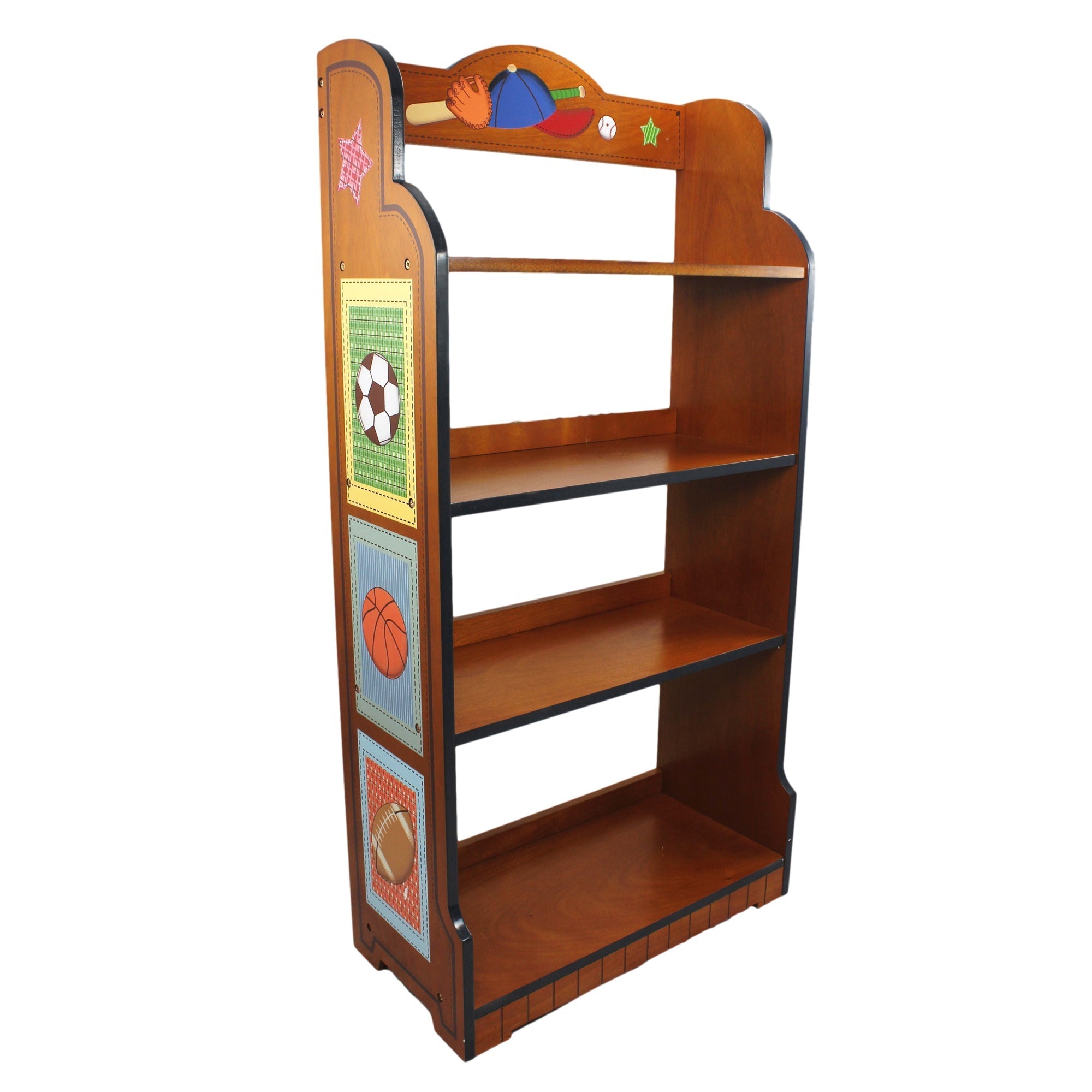  Teamson Kids Fantasy Fields - Toy Furniture -Little Sports Fan Bookshelf - Multi-Color - Bonton