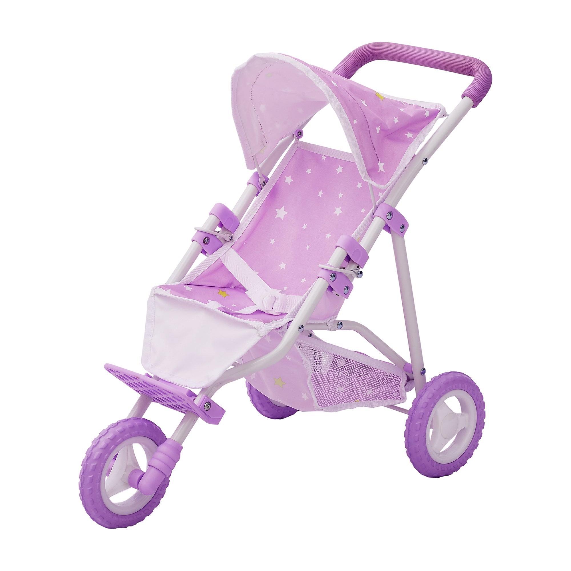  Teamson Kids Olivia's Little World - Baby Doll Jogging Stroller - Purple/White - Bonton