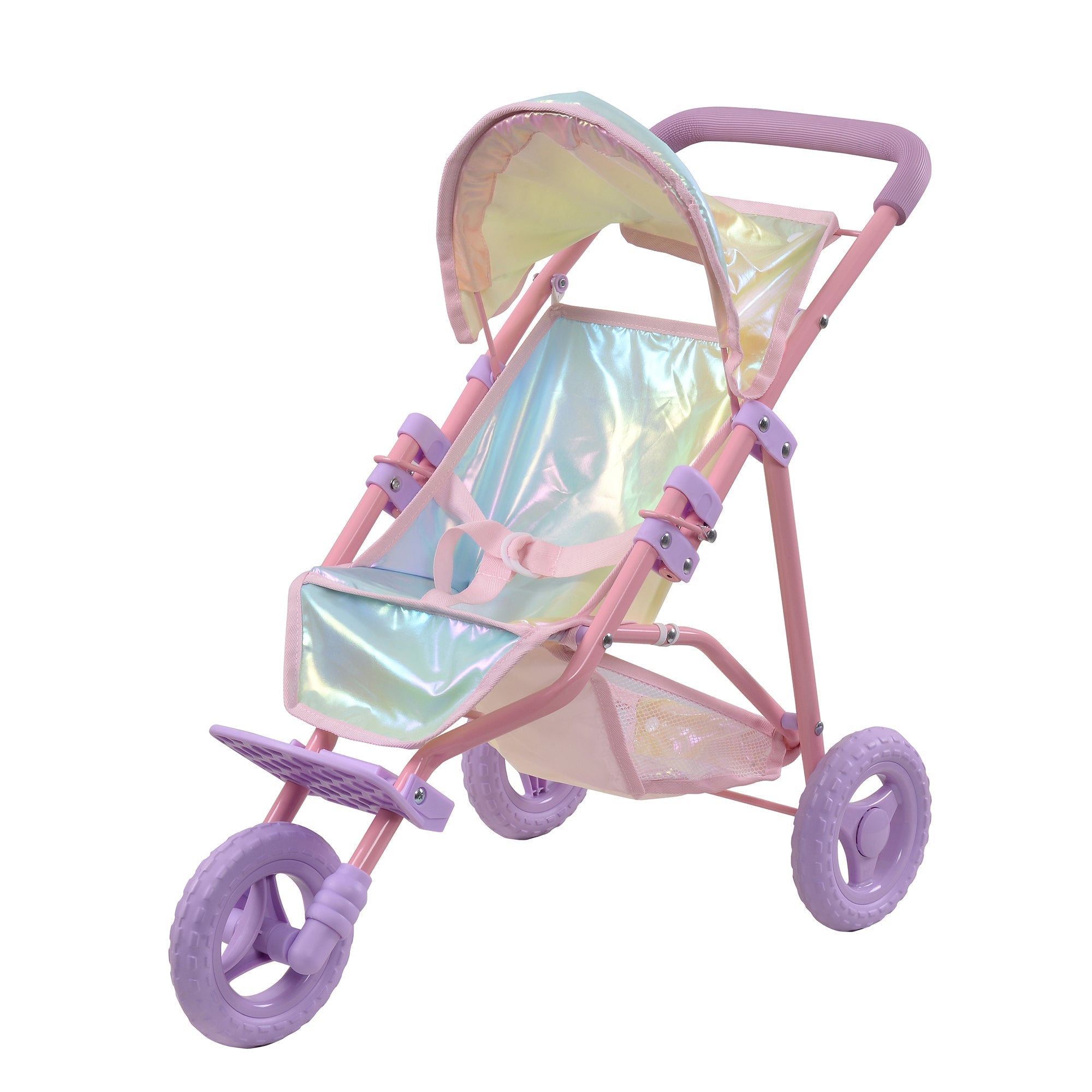  Teamson Kids Olivia's Little World - Magical Dreamland Baby Doll Jogging Stroller - Iridescent - Bonton