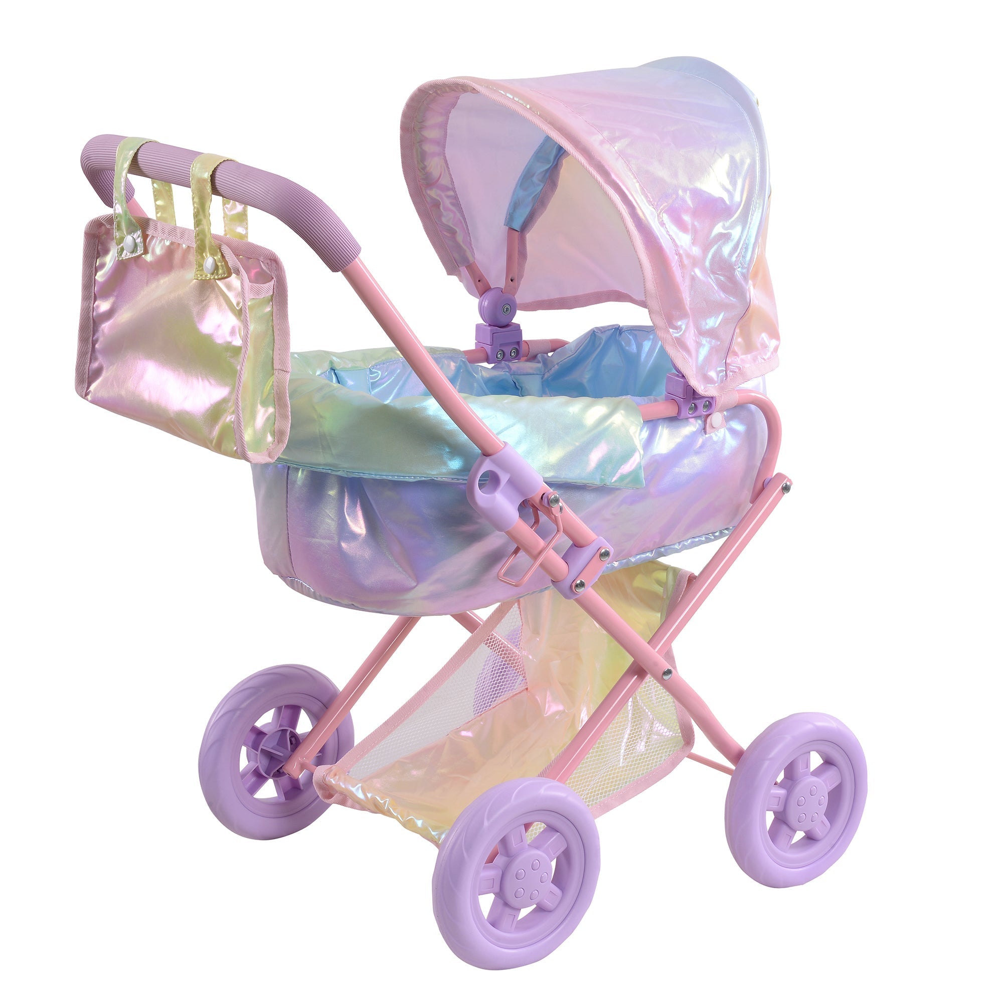  Teamson Kids Olivia's Little World - Magical Dreamland Baby Doll Deluxe Stroller - Iridescent - Bonton