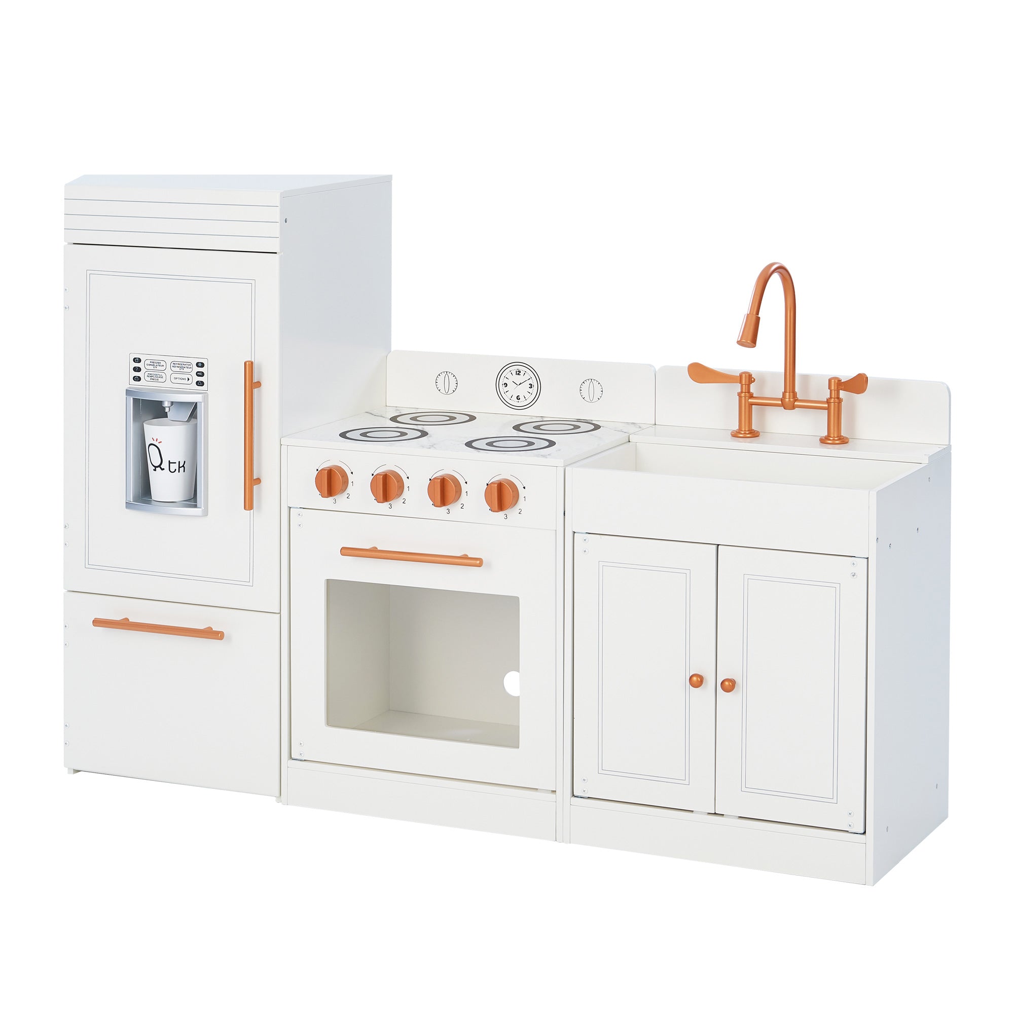  Teamson Kids Teamson Kids - Little Chef Paris Modern Play Kitchen - White / Rose Gold - Bonton