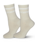  LECHERY LECHERY UNISEX VARSITY STRIPED HALF-CREW SOCKS - IVORY/WHITE - Bonton