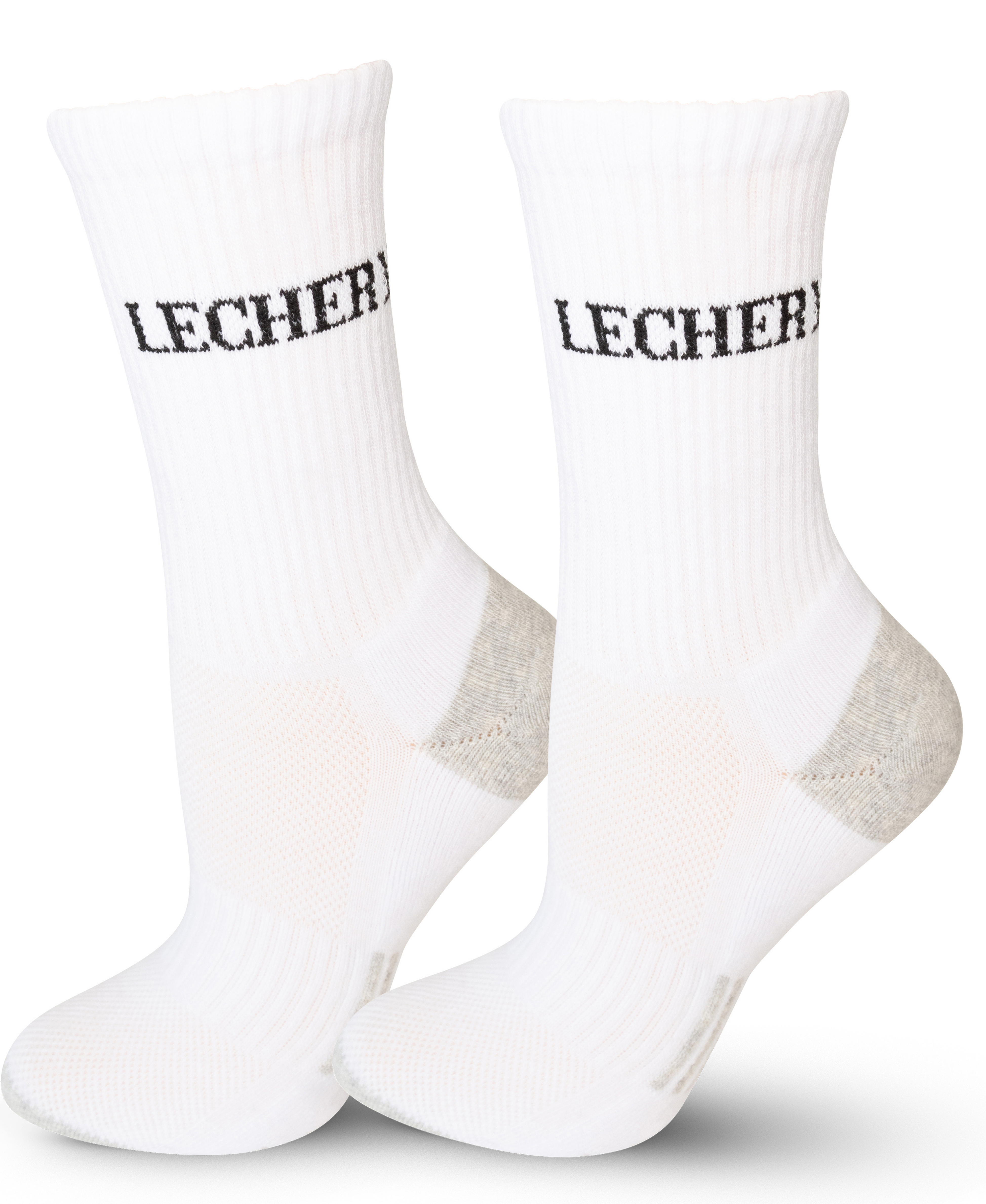  LECHERY LECHERY UNISEX SPORTS CREW SOCKS - WHITE - Bonton