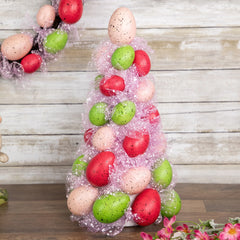 3-Piece Speckled Easter Egg Tree  Ball and Wreath Set