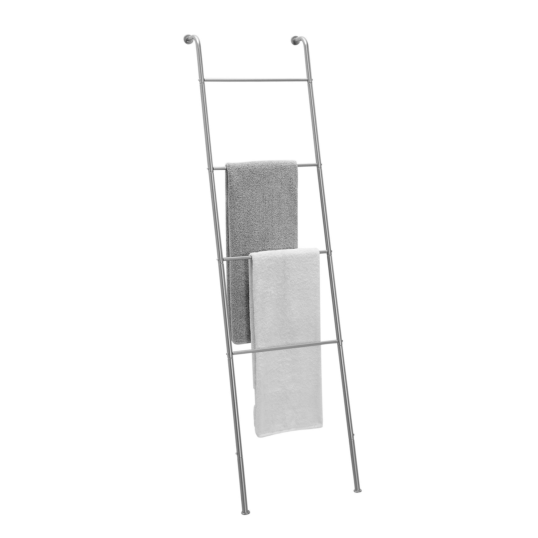  Free Standing Ladder Towel Rack - Silver - Bonton