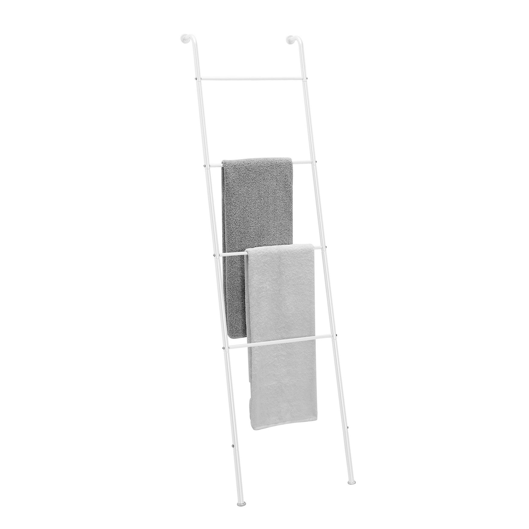  Free Standing Ladder Towel Rack - Silver - Bonton