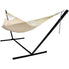  Sunnydaze Decor Mayan Family Hammock Hand-Woven with Stand - 400 lb Weight Capacity - Natural - Bonton