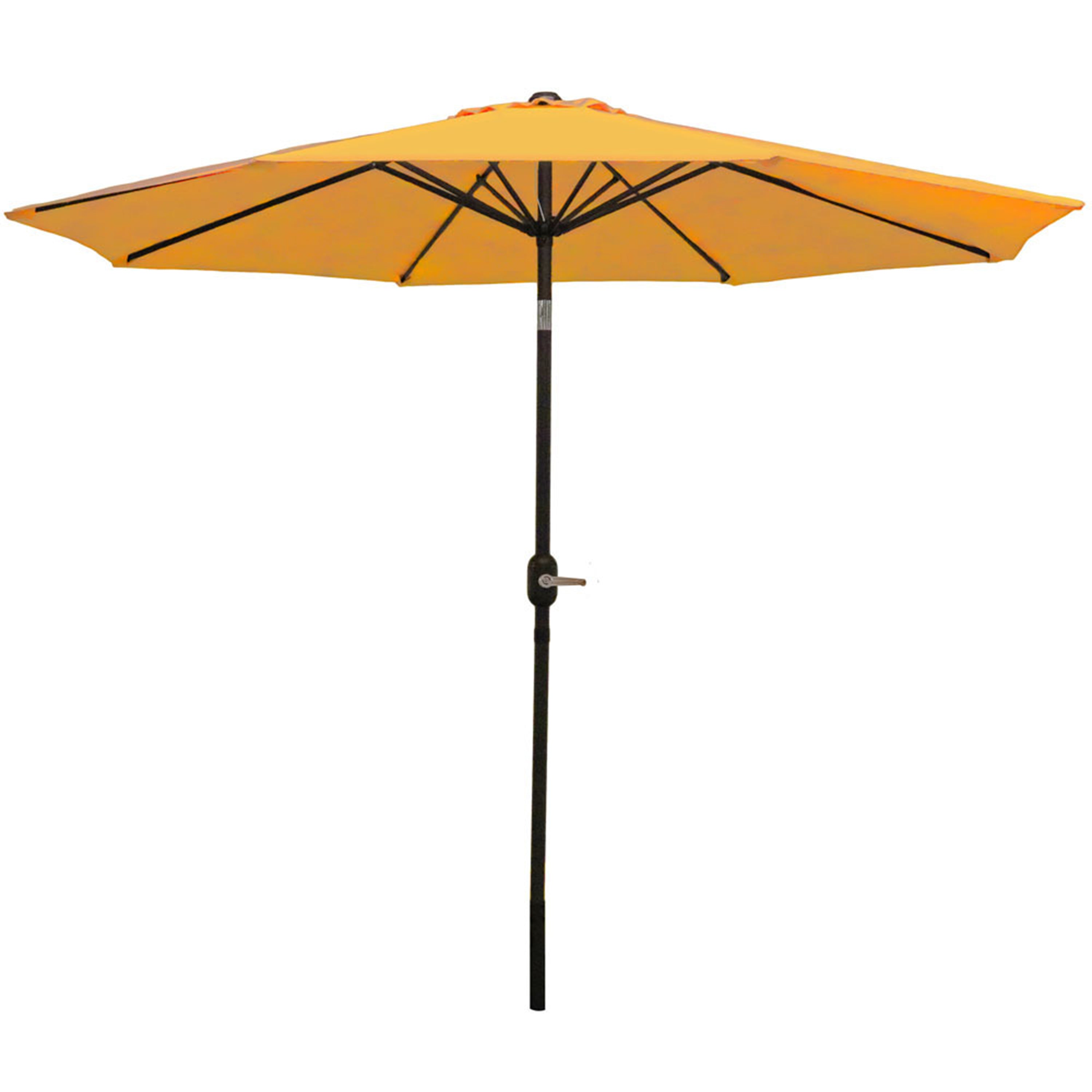  Sunnydaze Decor Aluminum Patio Table Umbrella with Push Button Tilt & Crank - 9' Gold - Gold - Bonton