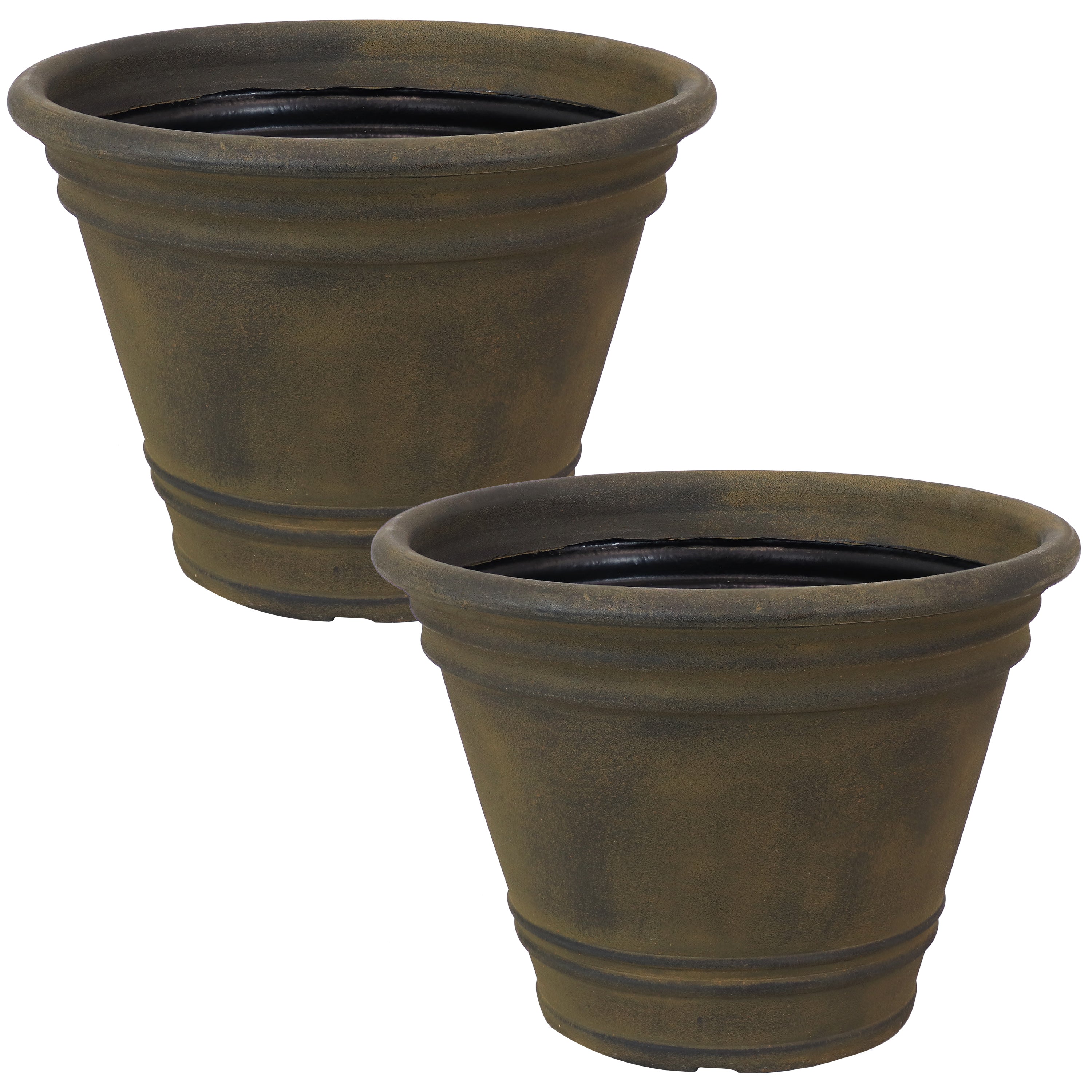  Sunnydaze Decor Franklin Polyresin Unbreakable UV-Resistant Flower Pot Planter - 20