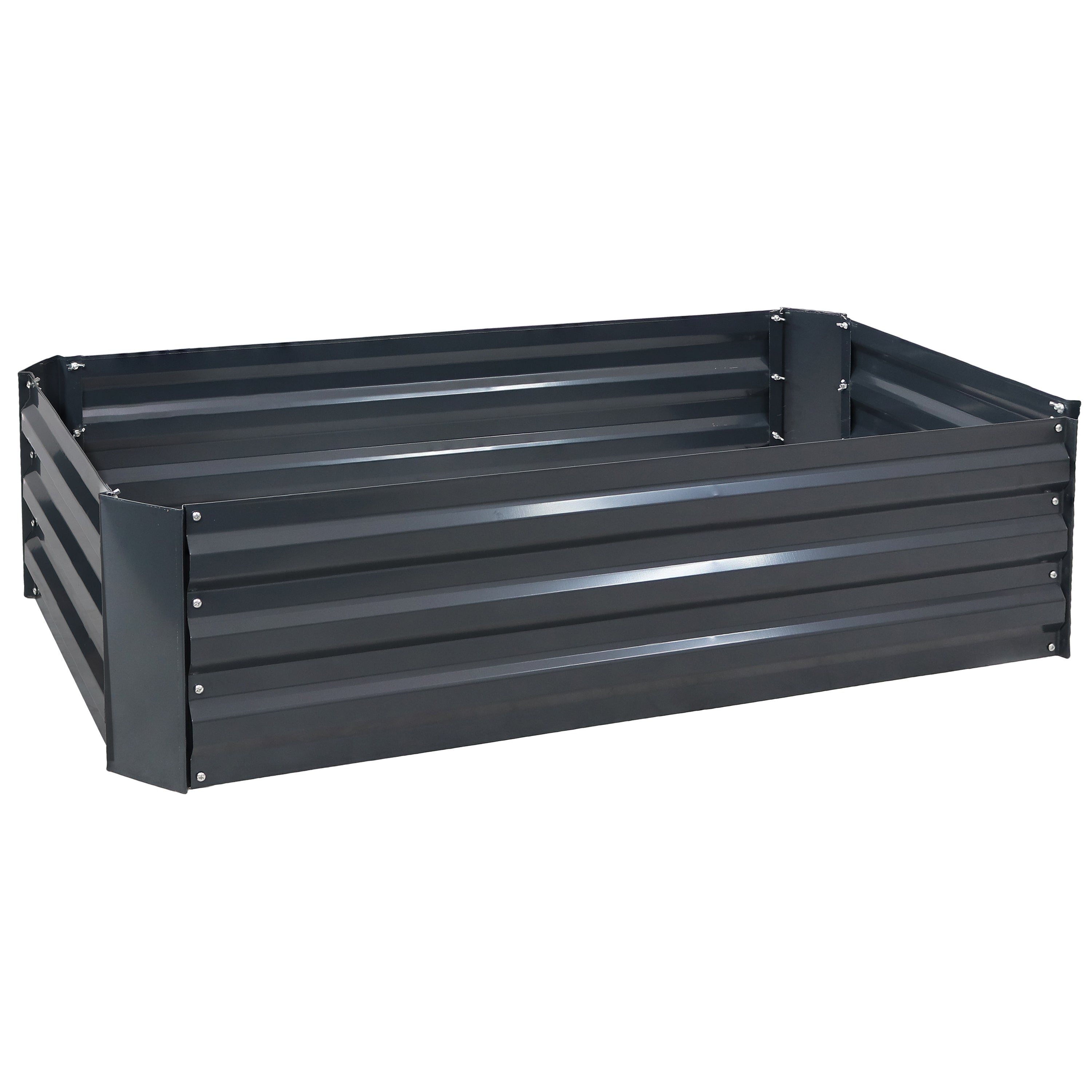  Sunnydaze Decor Hot Dip Galvanized Steel Raised Garden Bed - 48