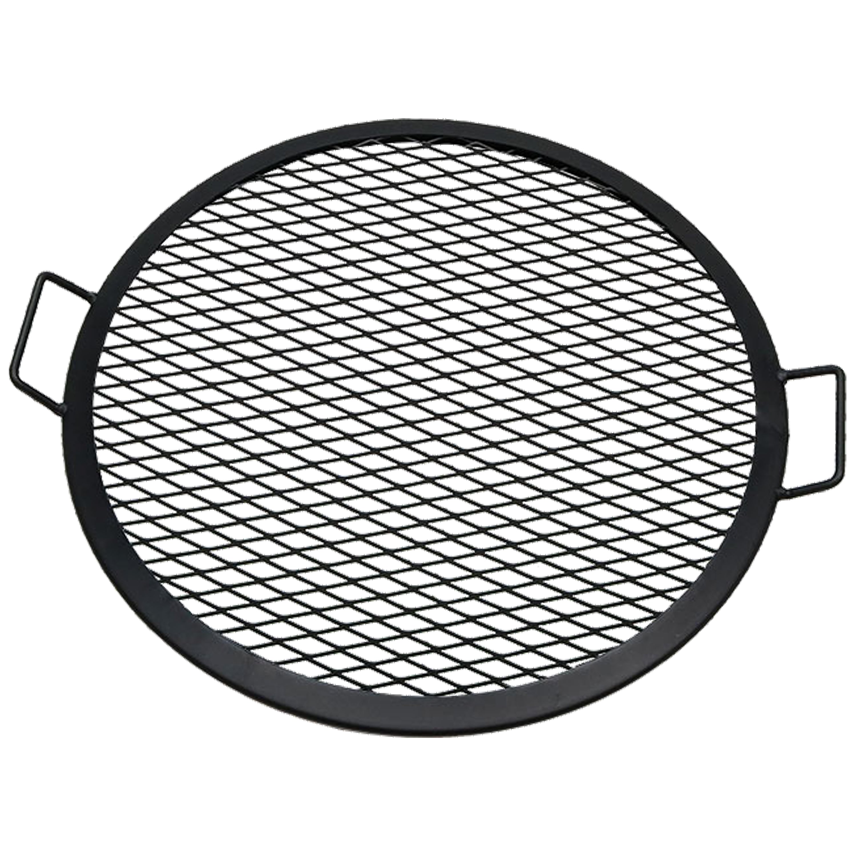  Sunnydaze Decor Heavy-Duty Steel Round X-Marks Fire Pit Cooking Grilling BBQ Grate - Black - Bonton