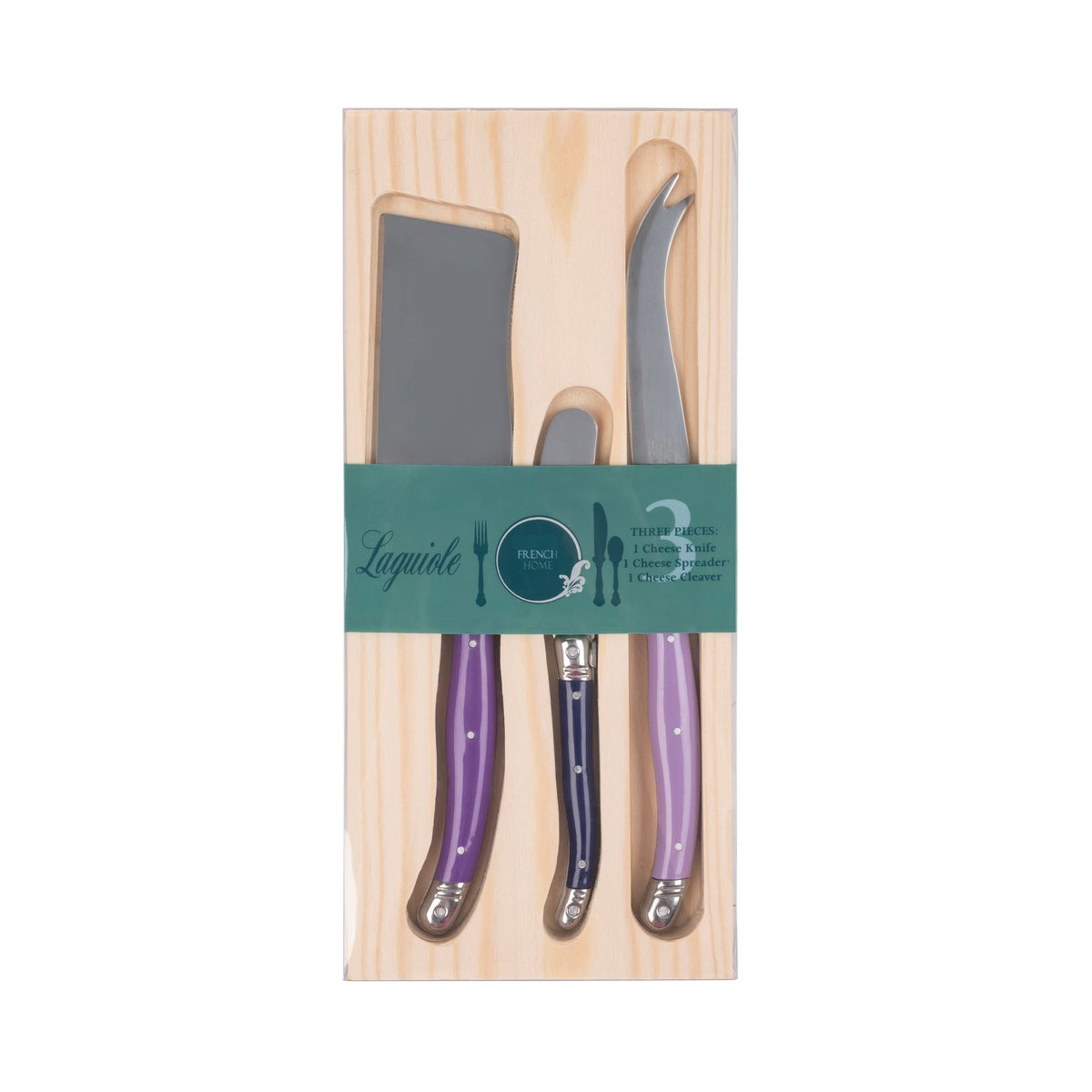  French Home French Home Laguiole Set of 3 Cheese Knives - Plum Rose - Default Title - Bonton
