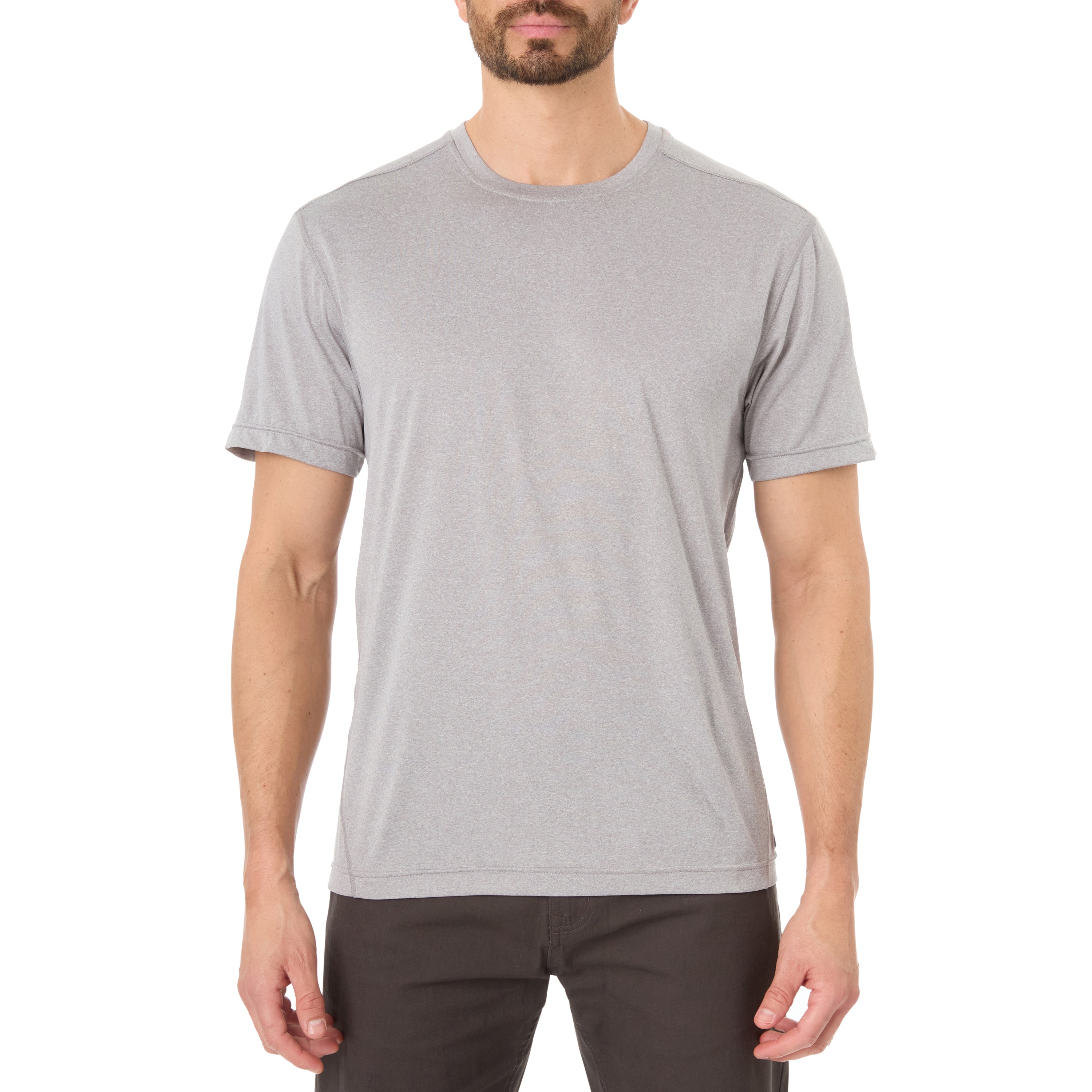  Smith's Workwear Short Sleeve Performance Crew - Heather Grey - Bonton