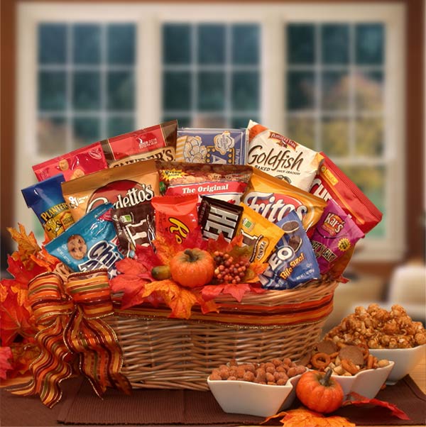  GBDS A Fall Snack Attack Gift Basket- Thanksgiving Gift Basket - Fall Gift Basket - Multi - Bonton