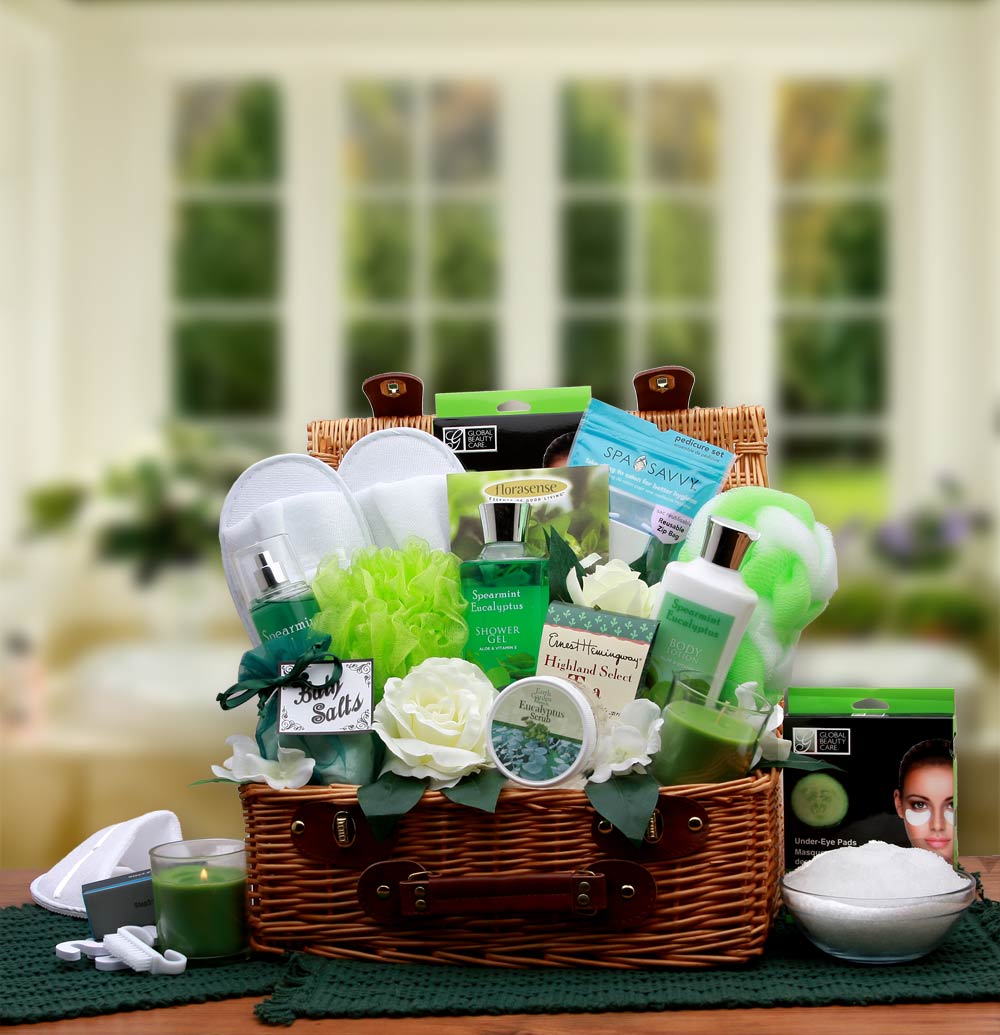  GBDS Eucalyptus Spa Gift Hamper- spa baskets for women gift - Multi - Bonton