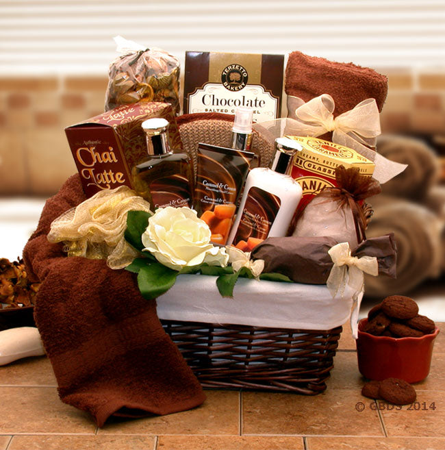  GBDS Caramel Indulgence Spa Relaxation Hamper - spa baskets for women gift - Multi - Bonton