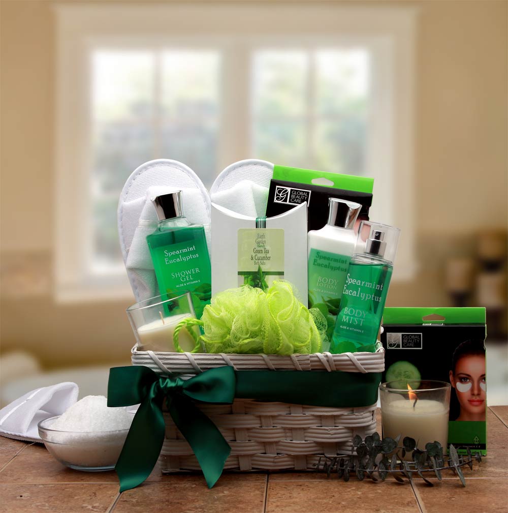  GBDS Eucalyptus  Spa Gift Basket- spa baskets for women gift - Multi - Bonton