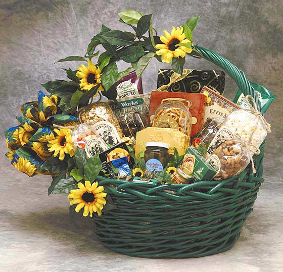  GBDS Sunflower Treats Gift Basket - gourmet gift basket - Multi - Bonton