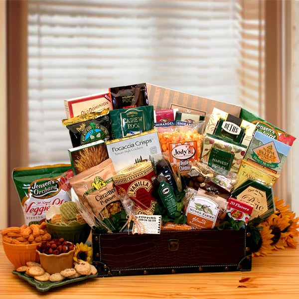  GBDS Gourmet Snacking Favorites Chest- gourmet gift basket - Multi - Bonton