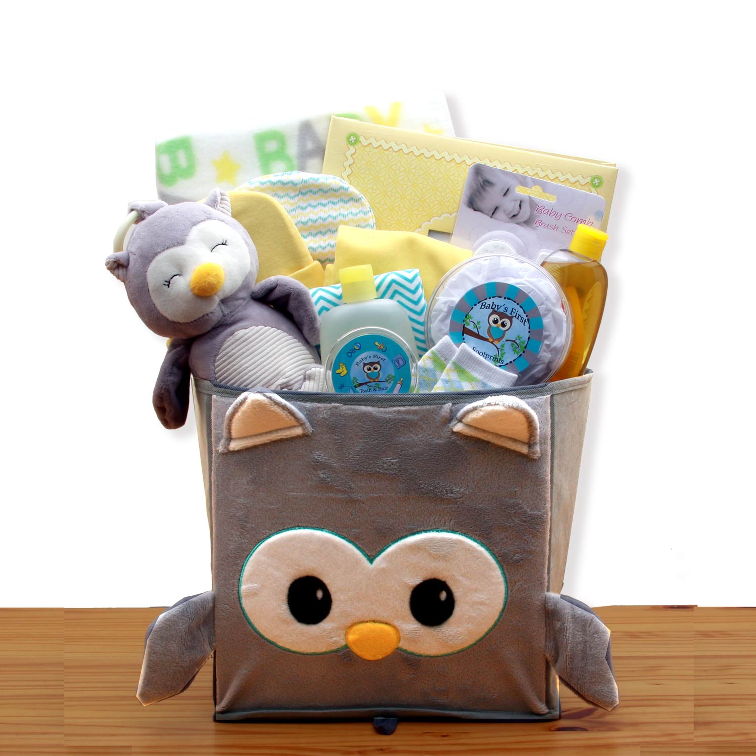  GBDS A Little Hoot New Baby Gift Basket - baby bath set -  new baby gift basket - baby gift baskets - baby shower gifts - Multi - Bonton