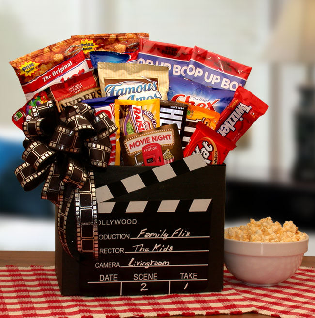  GBDS Family Flix Movie Gift Box - movie night gift baskets -  movie night - movie night gift baskets for families - Multi - Bonton