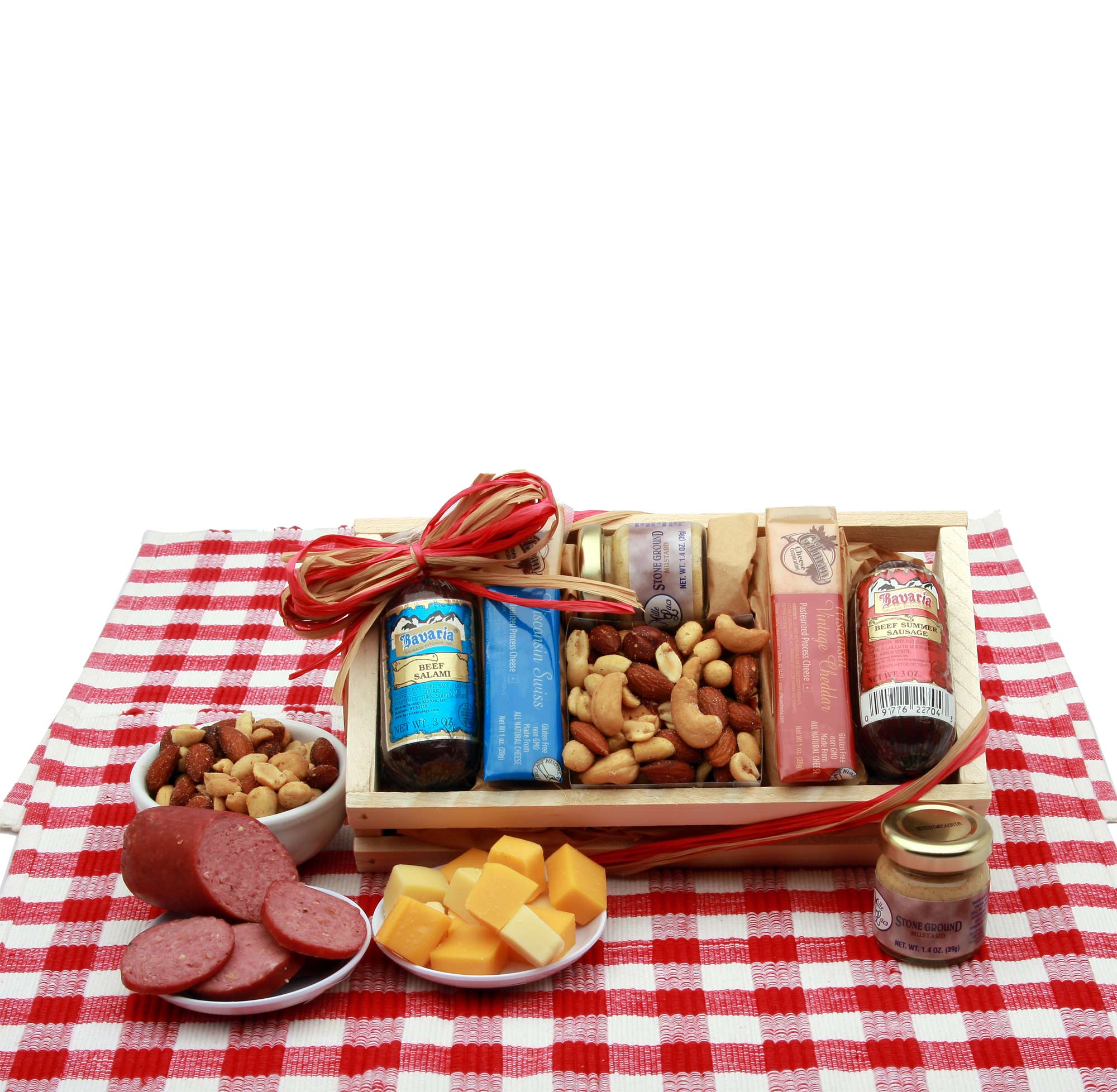  GBDS Signature Sampler Meat & Cheese Snack Set - meat and cheese gift baskets - Multi - Bonton