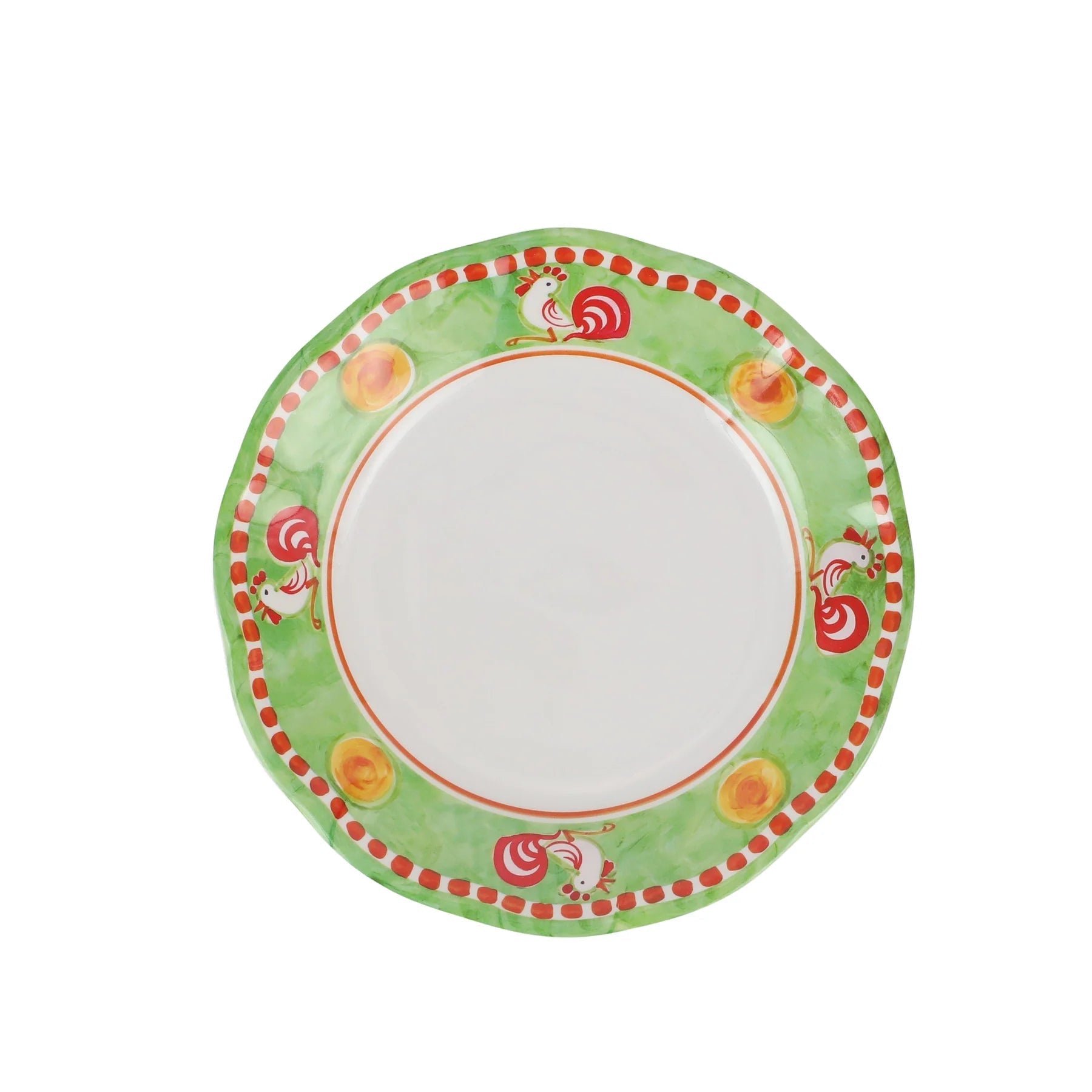  Vietri Melamine Campagna Gallina Salad Plate - Green - Bonton