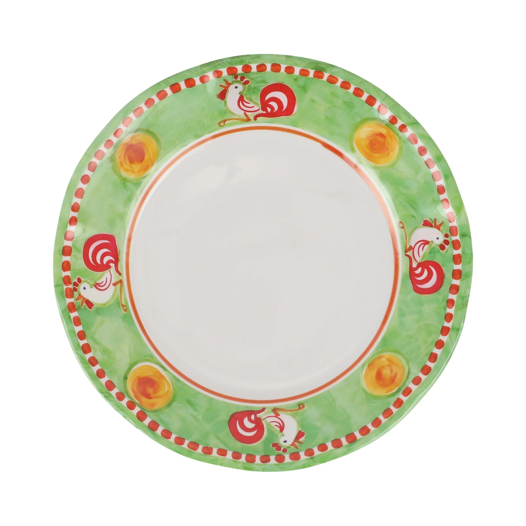  Vietri Melamine Campagna Gallina Dinner Plate - Green - Bonton