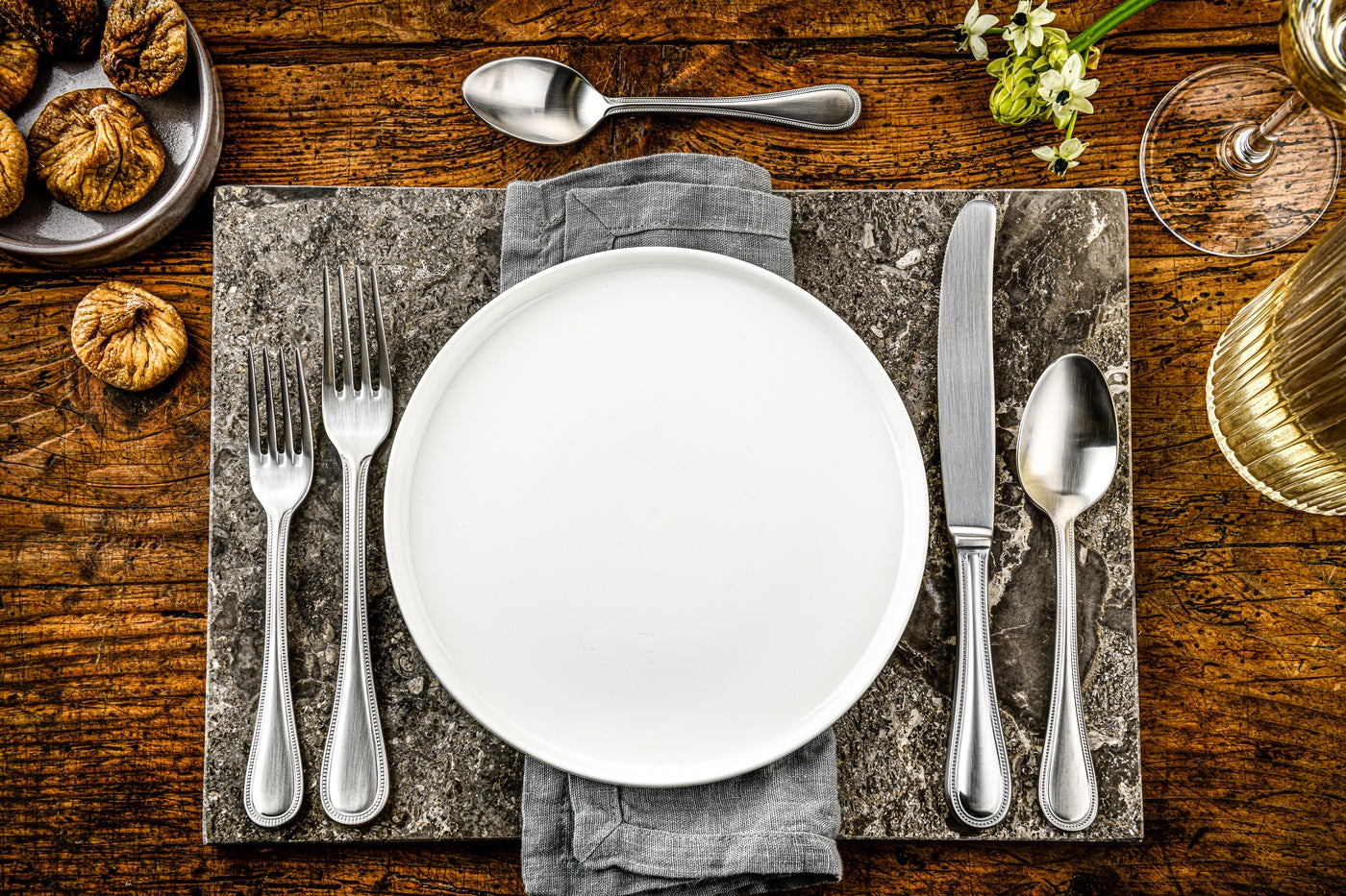  Mepra Perla Flatware Set - Pewter Silver - Bonton
