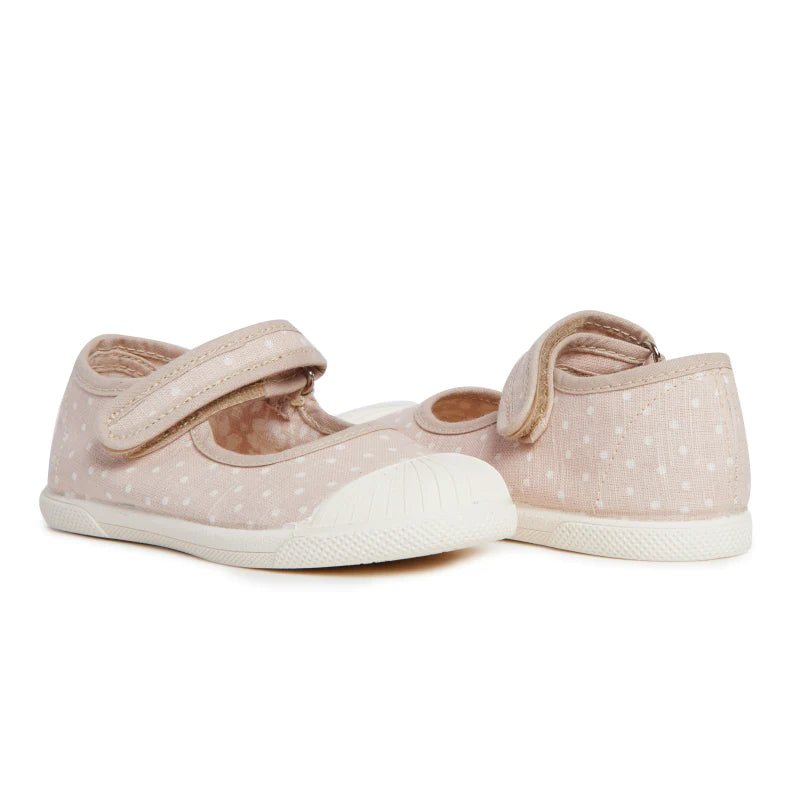  Childrenchic Canvas Captoe Mary Jane Sneakers - Taupe - Bonton