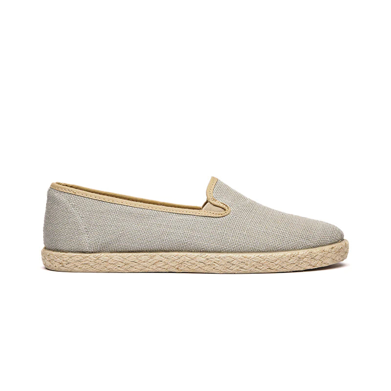  Childrenchic Linen Yute Slip On Sneakers - Gray - Bonton