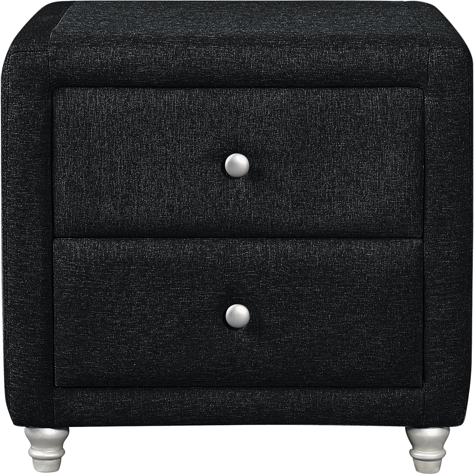  Camden Isle Upholstered Nightstand - Black - Bonton