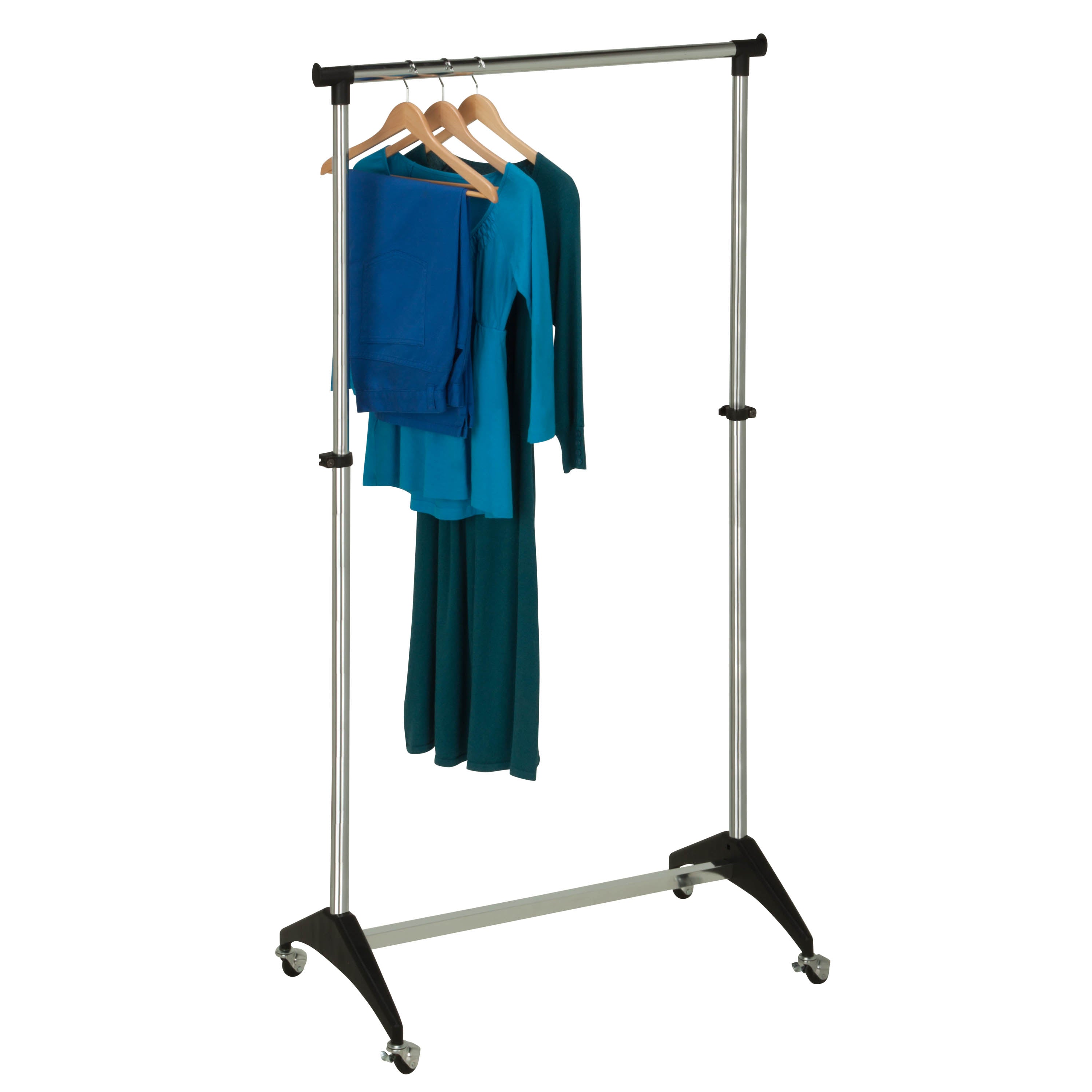  Honey-Can-Do Adjustable Rolling Garment Rack - Chrome - Bonton