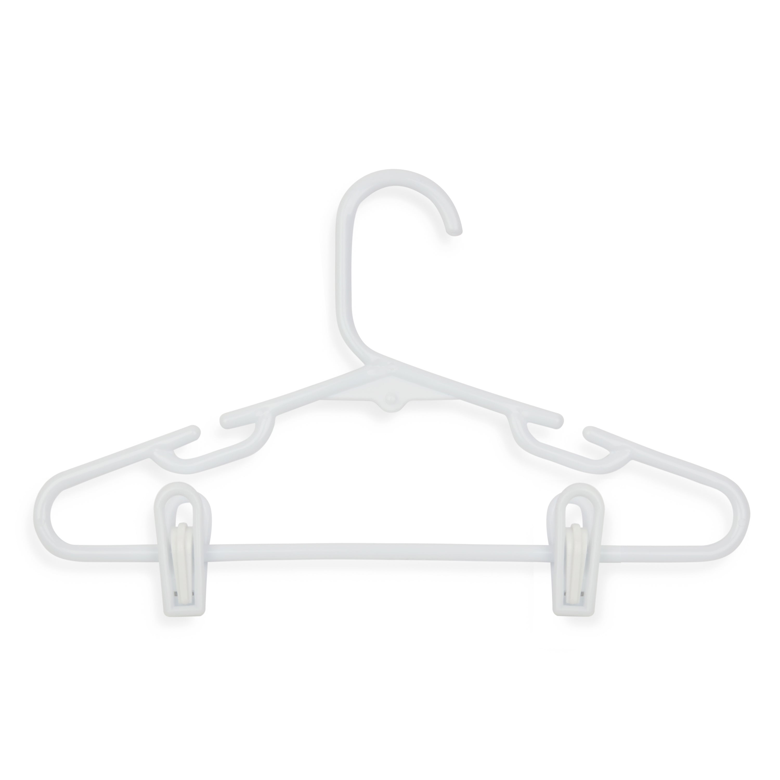  Honey-Can-Do Kids Clothes Hangers with Clips, 18-Pack - White - Bonton