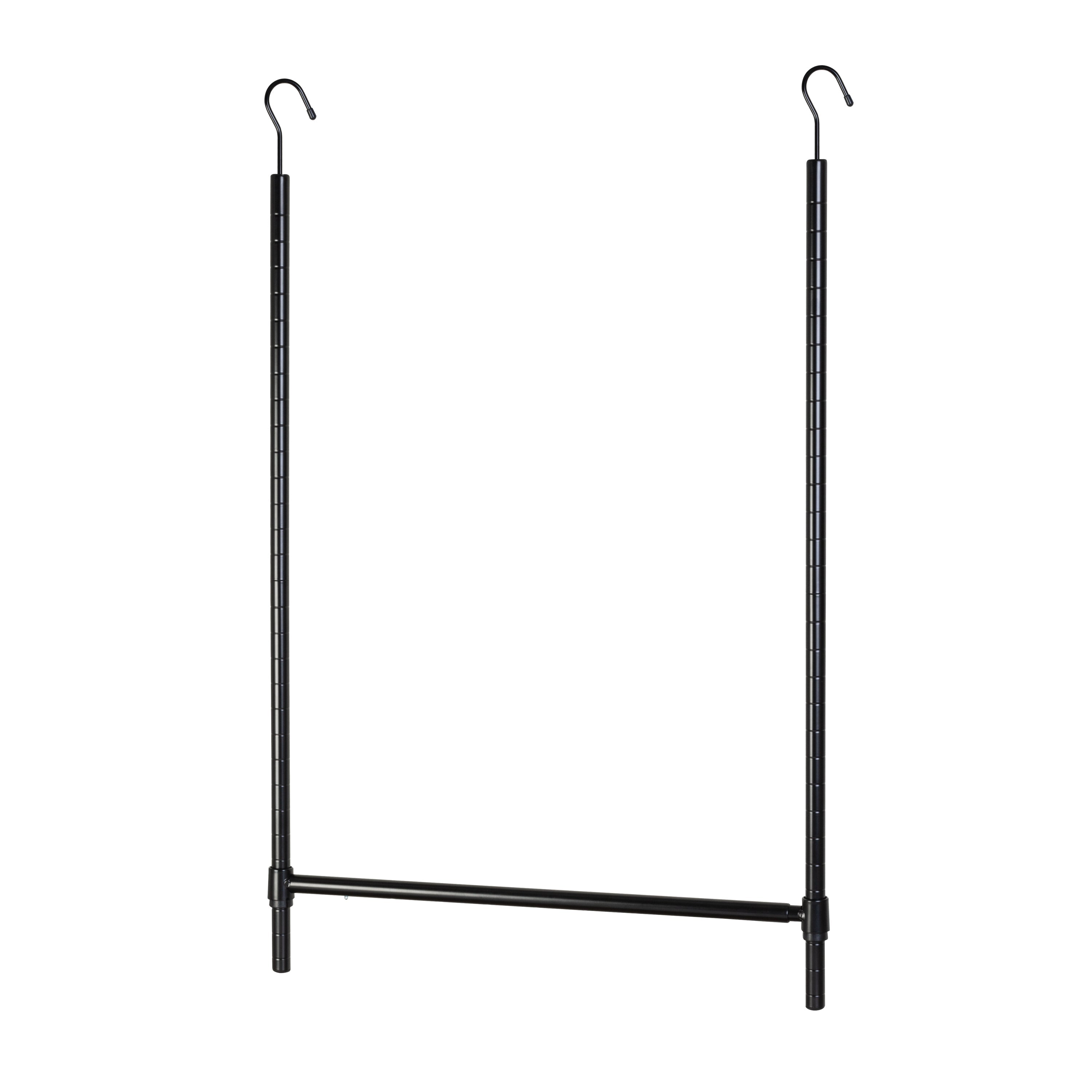  Honey-Can-Do Hanging Closet Rod For Clothes Hanging - Black - Bonton