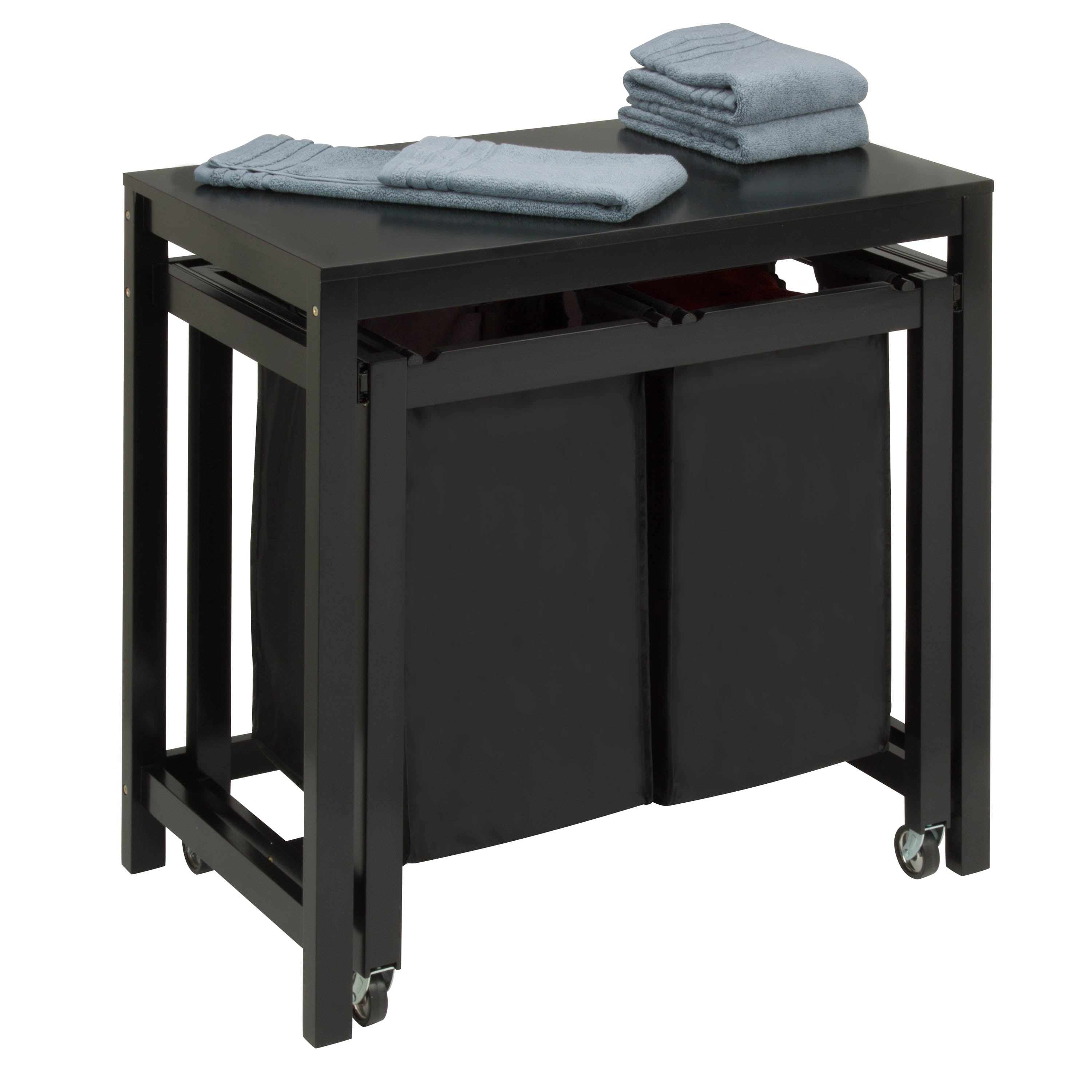  Honey-Can-Do Double Sorter Folding Table - Black - Bonton