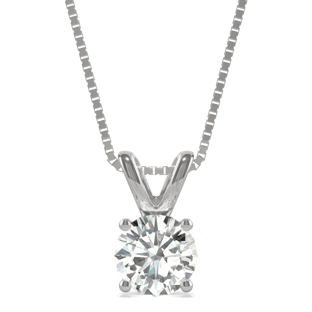  Charles & Colvard Charles & Colvard 0.50cttw Moissanite Solitaire Pendant - Yellow Gold - Bonton