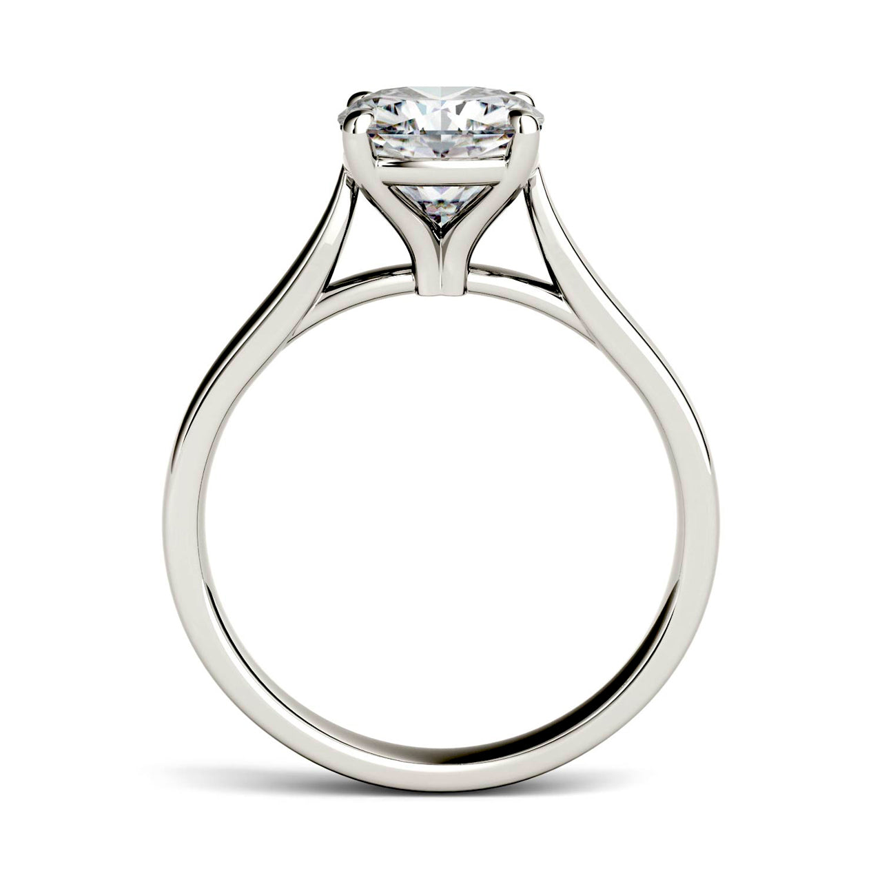  Charles & Colvard Charles & Colvard 2.00cttw Moissanite Cushion Solitaire Ring - White Gold - Bonton