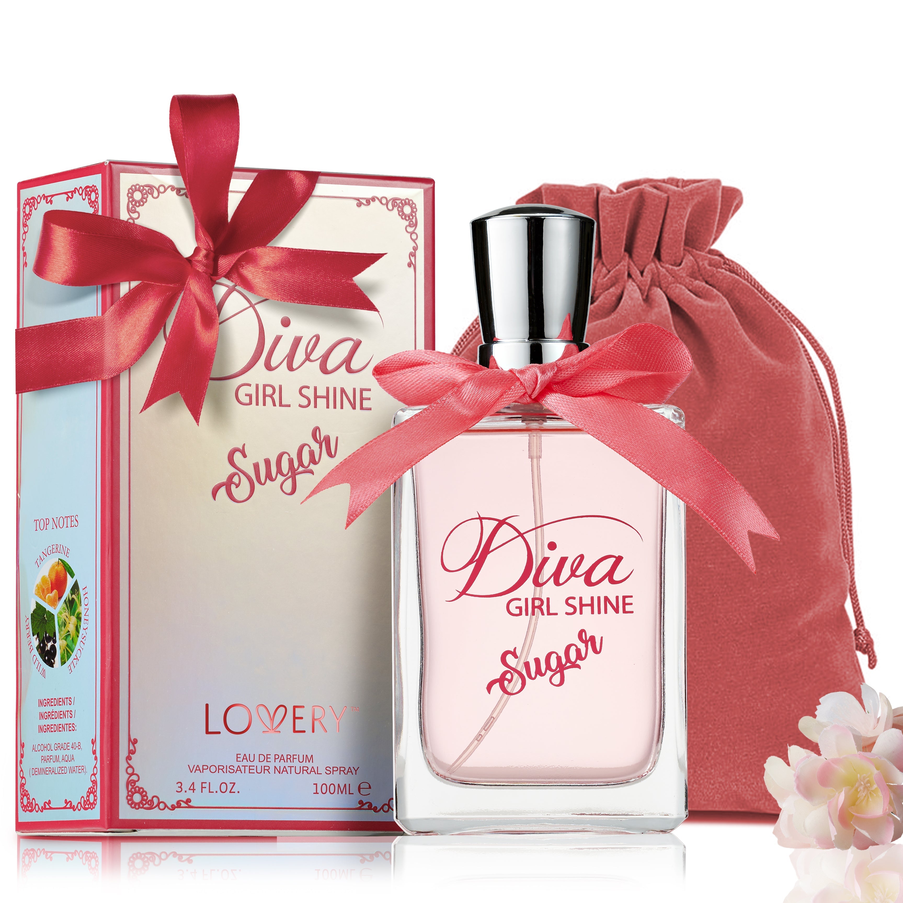  Lovery Womenâ€™s Diva Girl Shine 3.4oz Perfume Spray Gift Set - Pink - Bonton