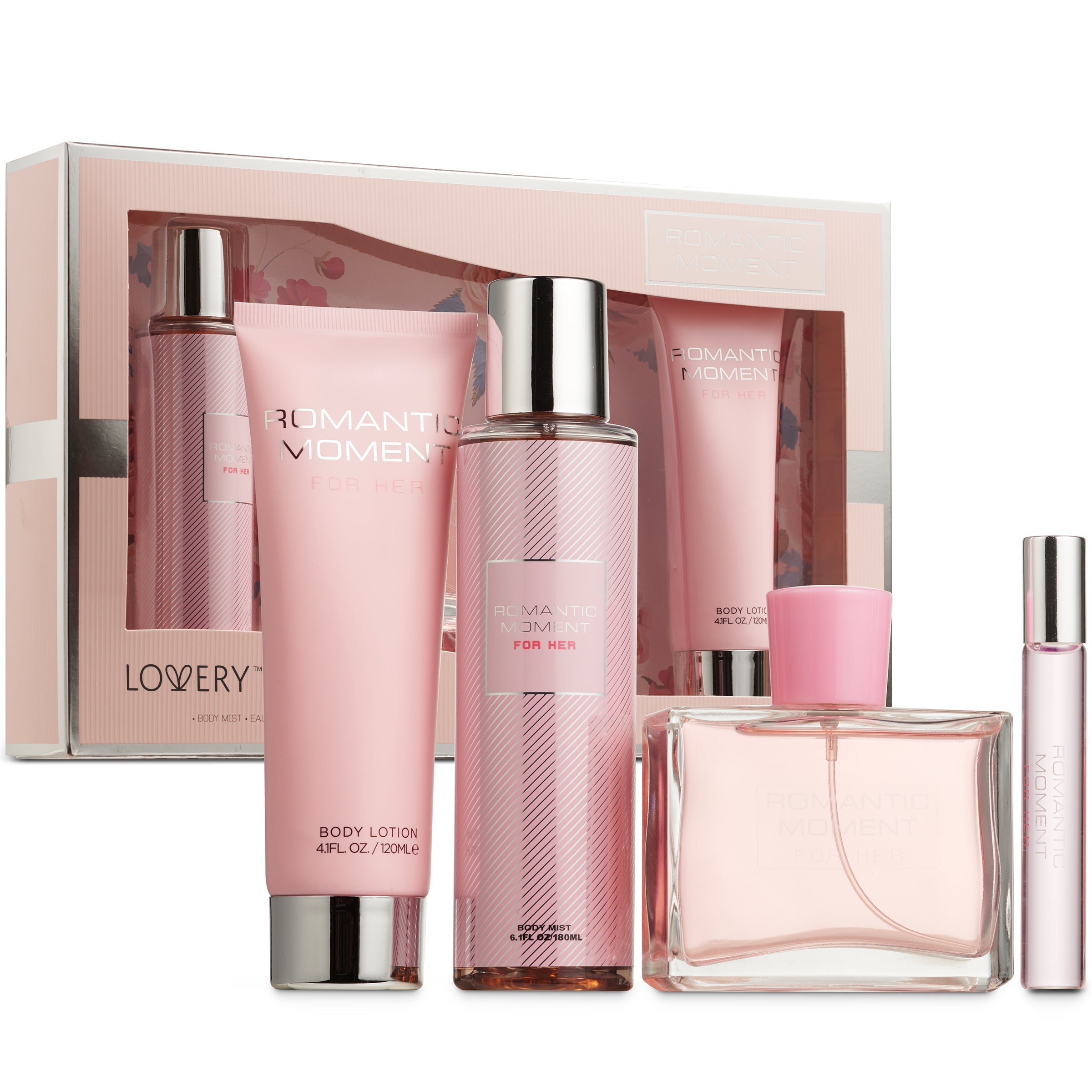  Lovery Romantic Moment Womens Signature Beauty and Self Care Gift Box - Pink/Silver - Bonton