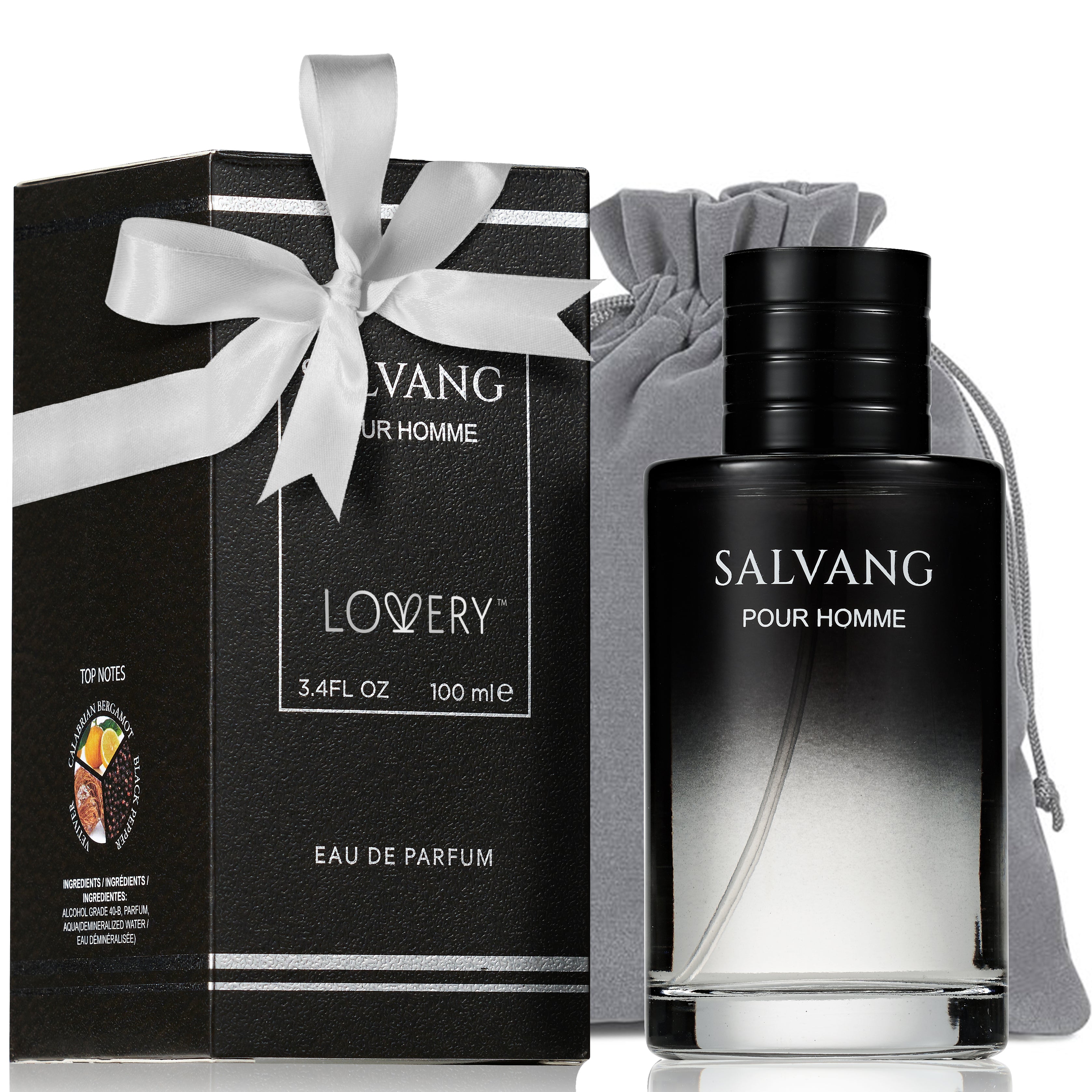  Lovery Menâ€™s Salvang 3.4oz Eau De Parfum Gift Set - Black - Bonton