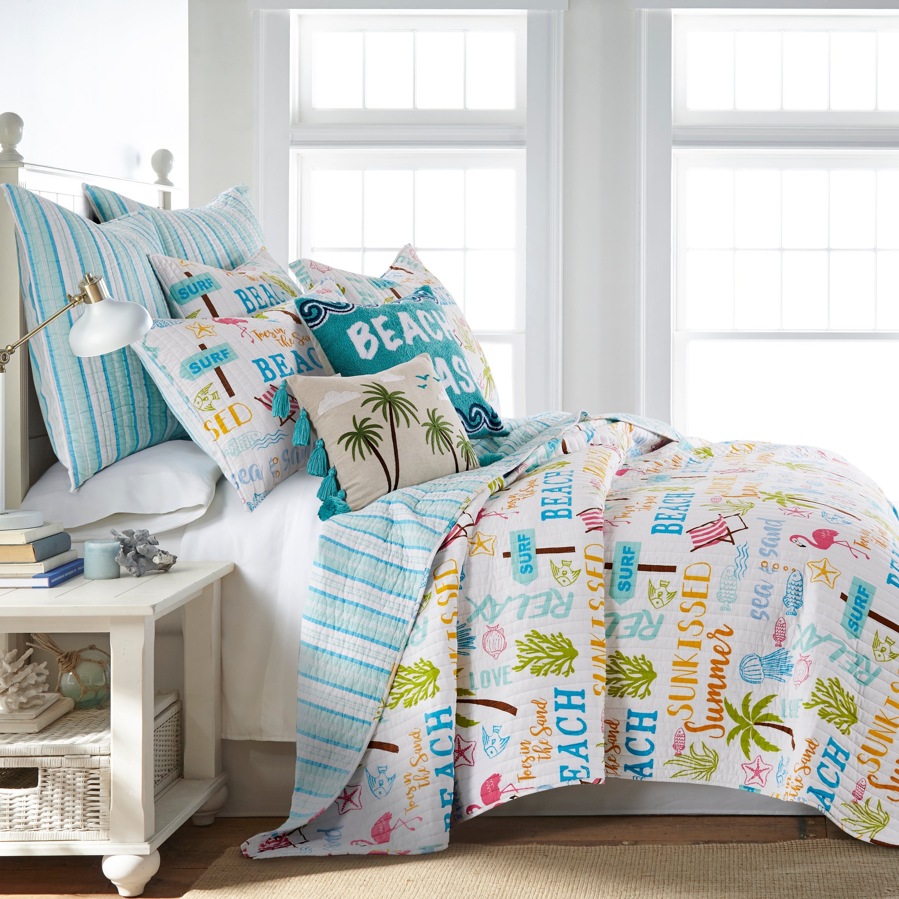  Birch Hill By Levtex Beach Days Reversible Quilt Set - Multi - Bonton