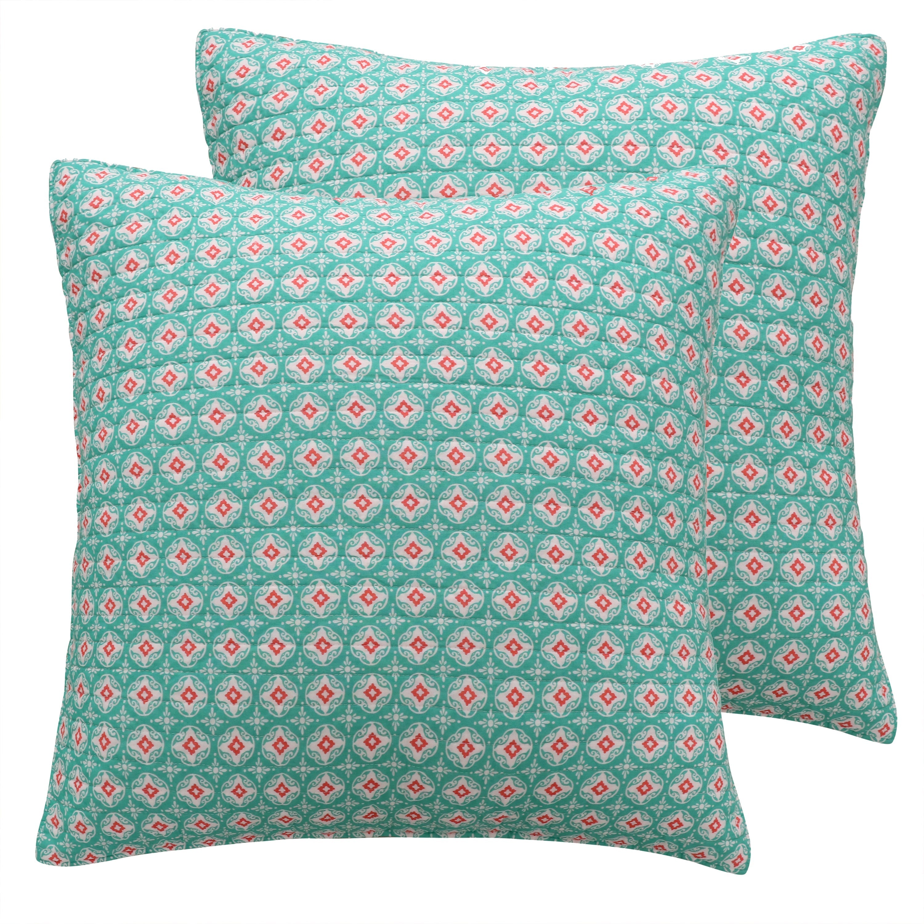  Levtex Home Jules Euro Shams Set of 2 - Teal - Bonton