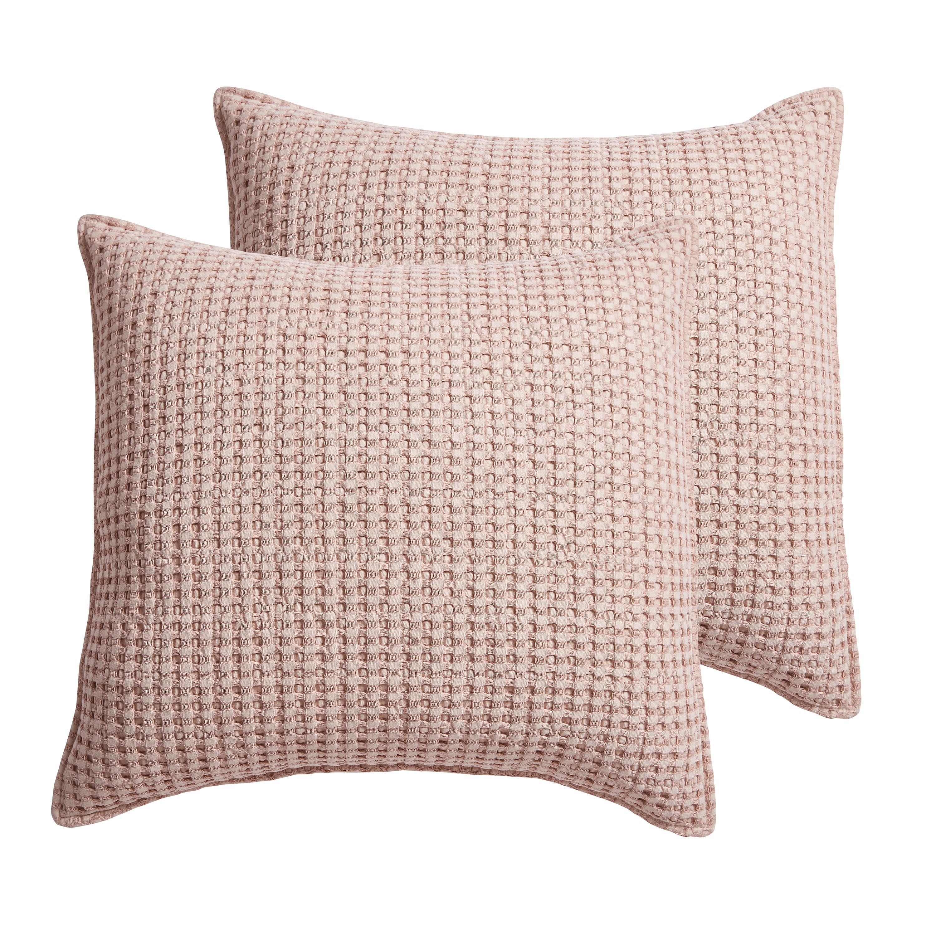  Levtex Home Mills Waffle Euro Sham Set of 2 Blush - Blush - Bonton