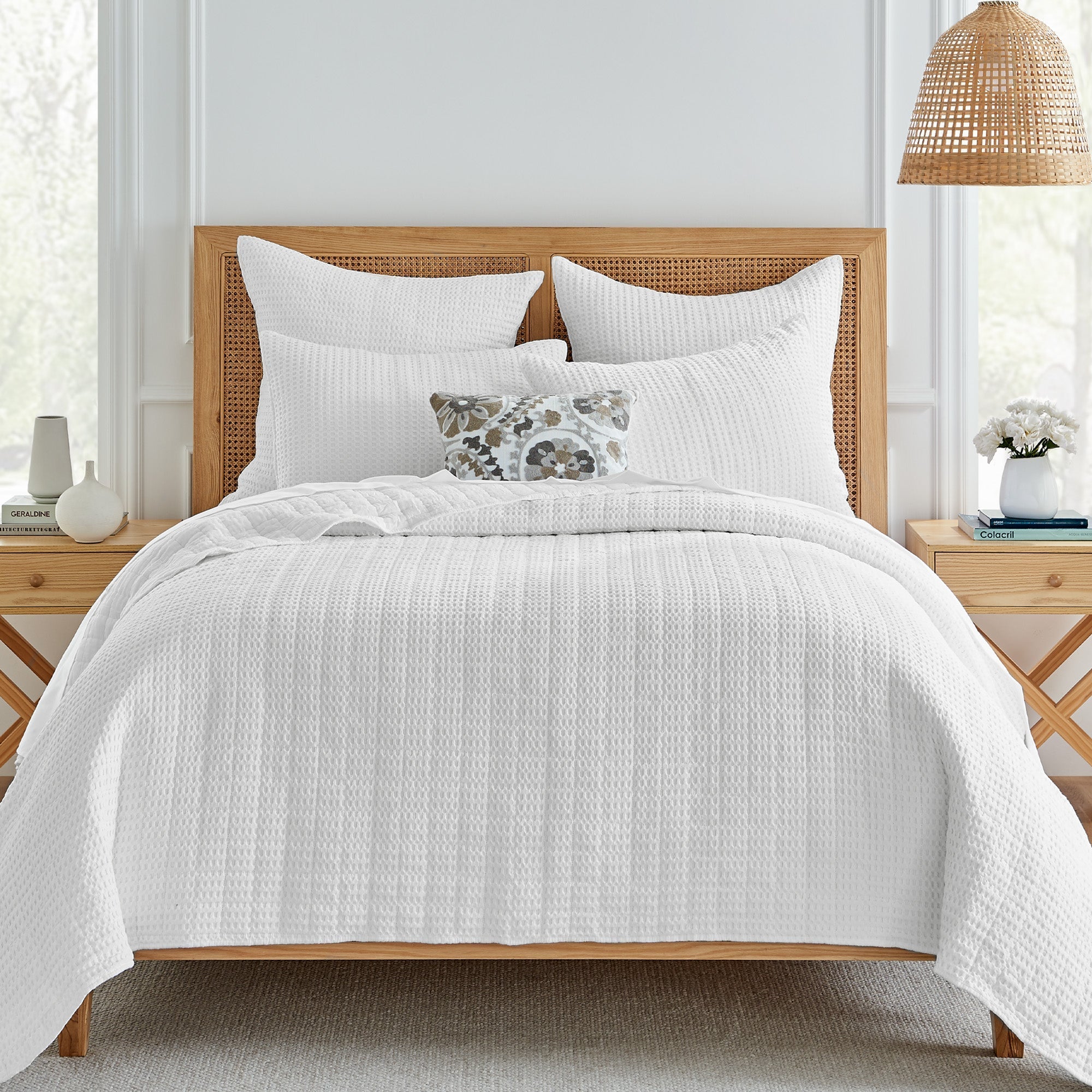  Levtex Home Mills Waffle Quilt Set White - White - Bonton