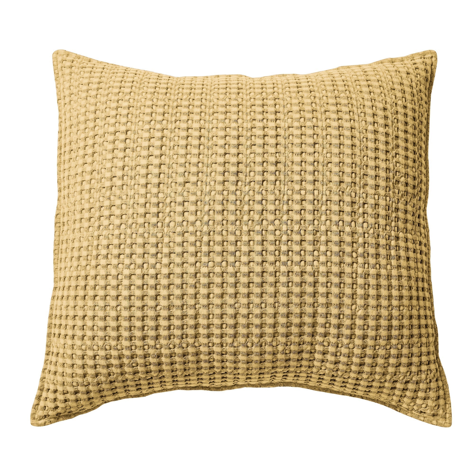  Levtex Home Mills Waffle Square Pillow Yellow - Yellow - Bonton