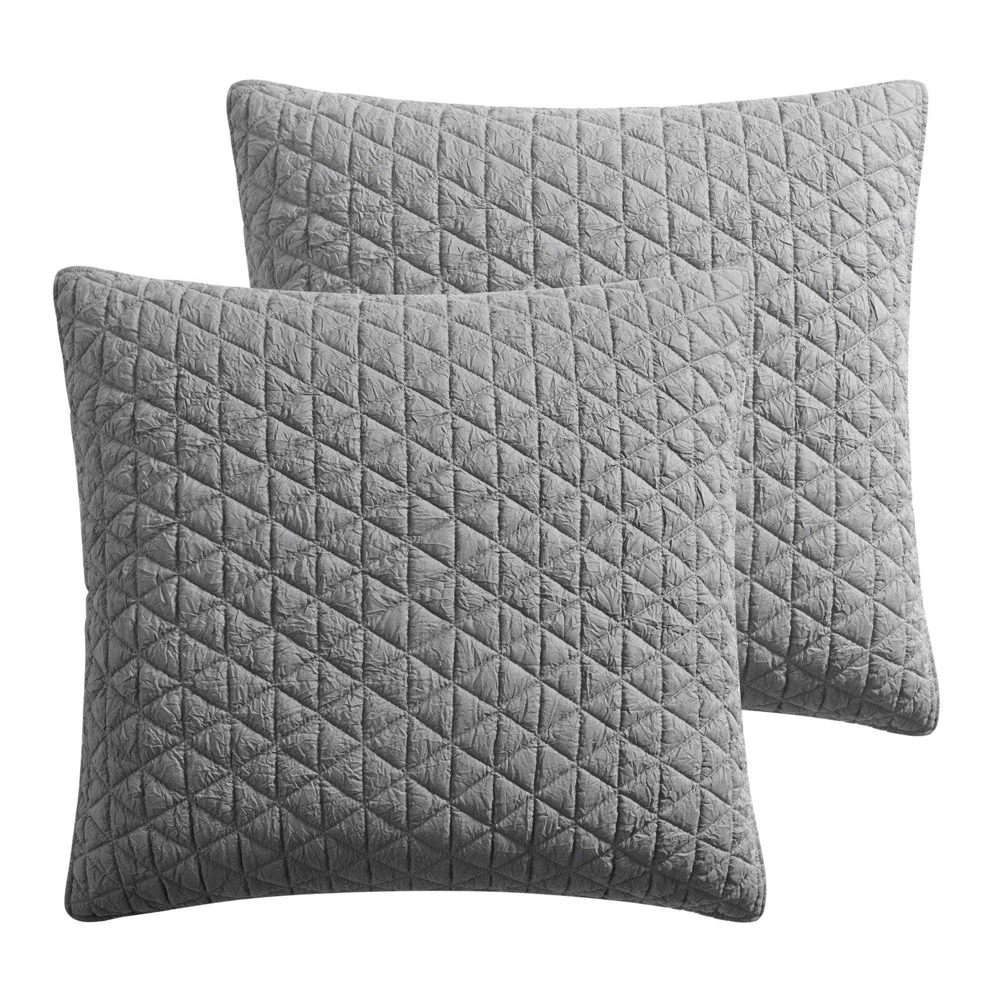  Levtex Home Rowan Euro Sham Set of 2 - Grey - Bonton